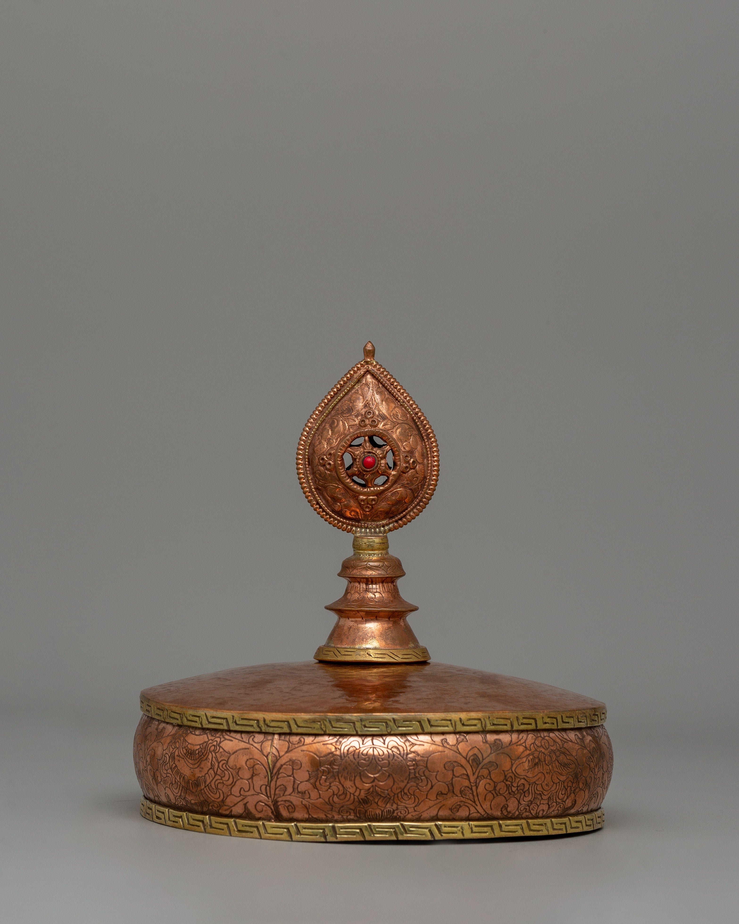 Tibetan Ritual Mandala Set for Dharma | Copper and Brass Offering Tool