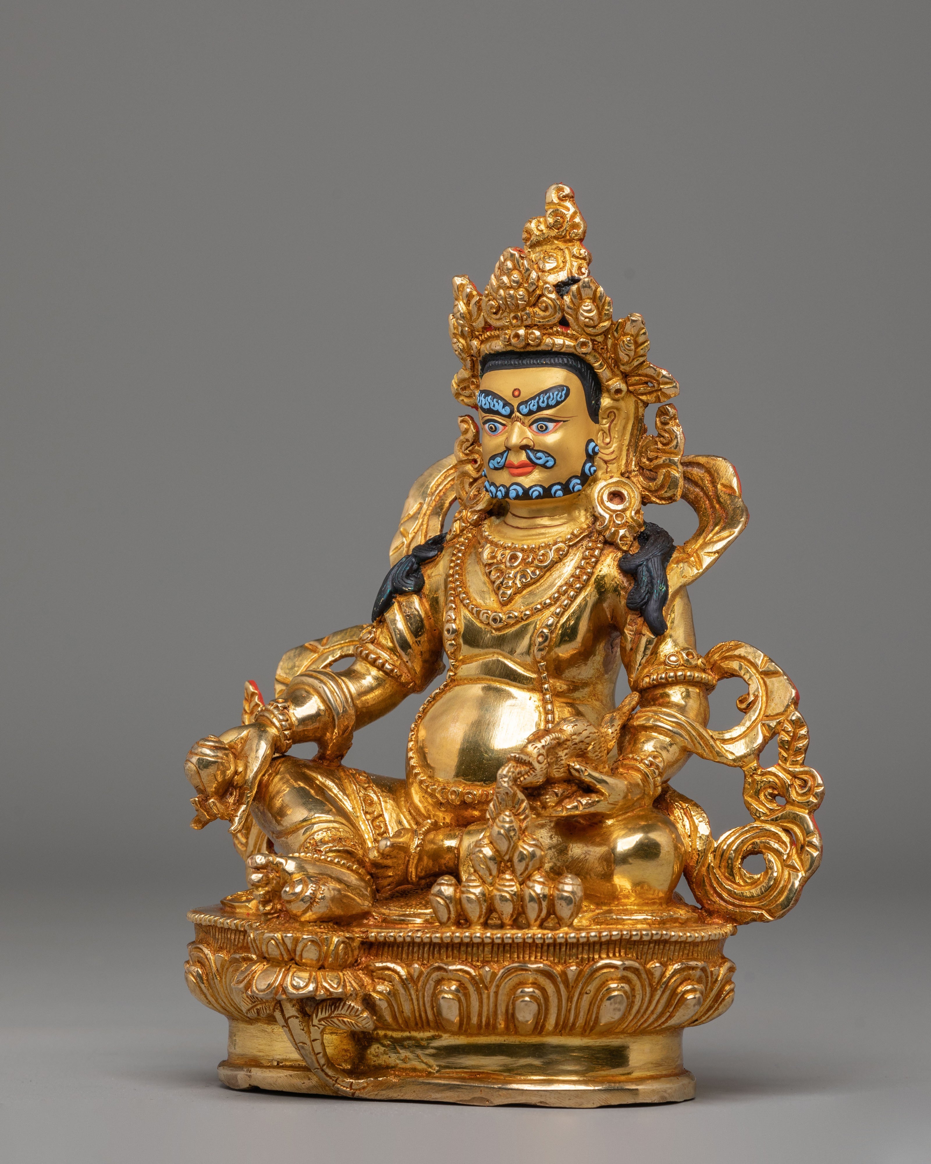 Handcrafted Copper Artwork of Dzambhala | Embodiment of Wealth