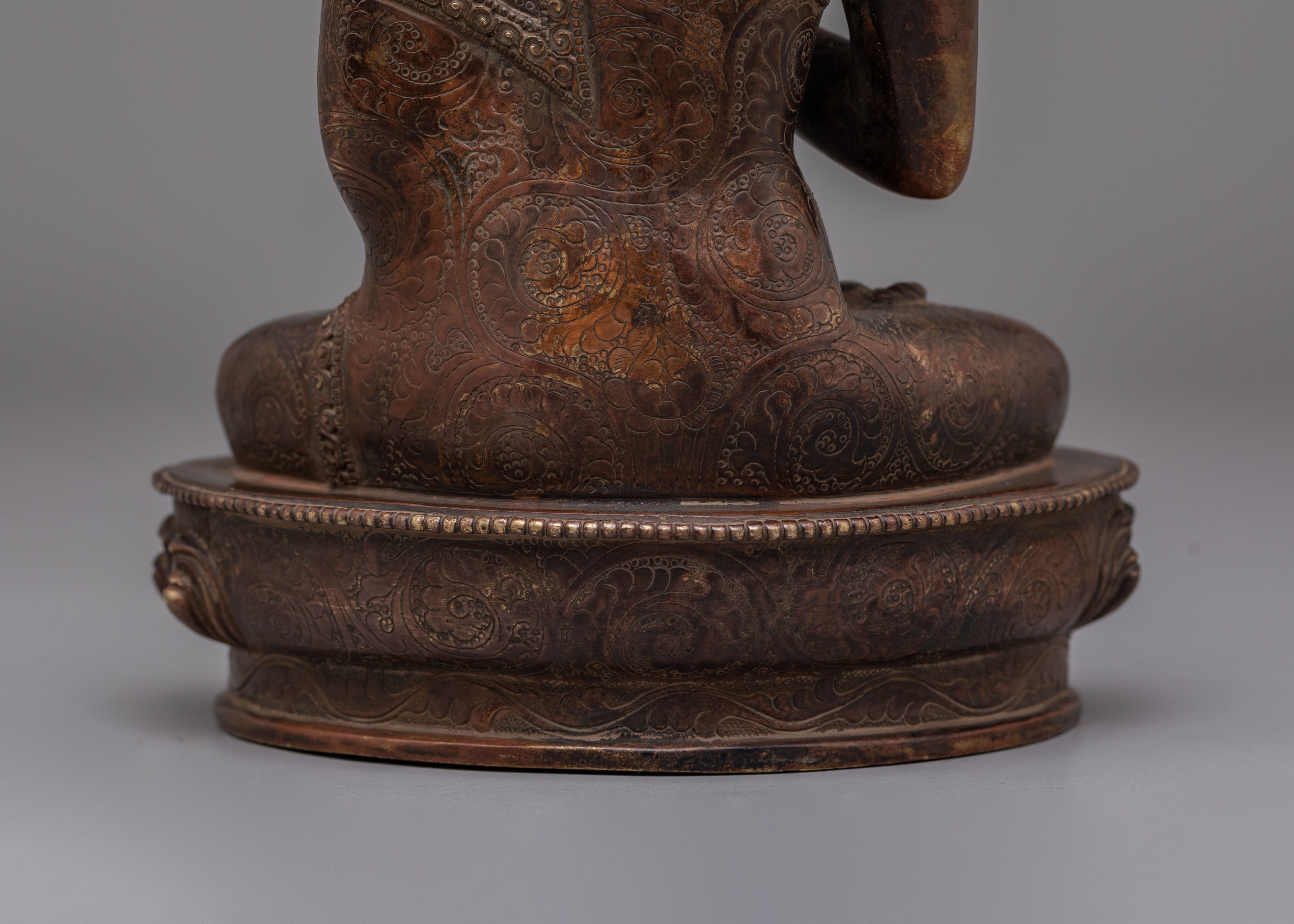 Tibetan Vairocana Buddha Statue | Copper Oxidized Tibetan Statue