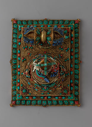Bell And Dorje Vajra Set | Sacred Sound and Symbol with the Turquoise, Coral Stone Settings