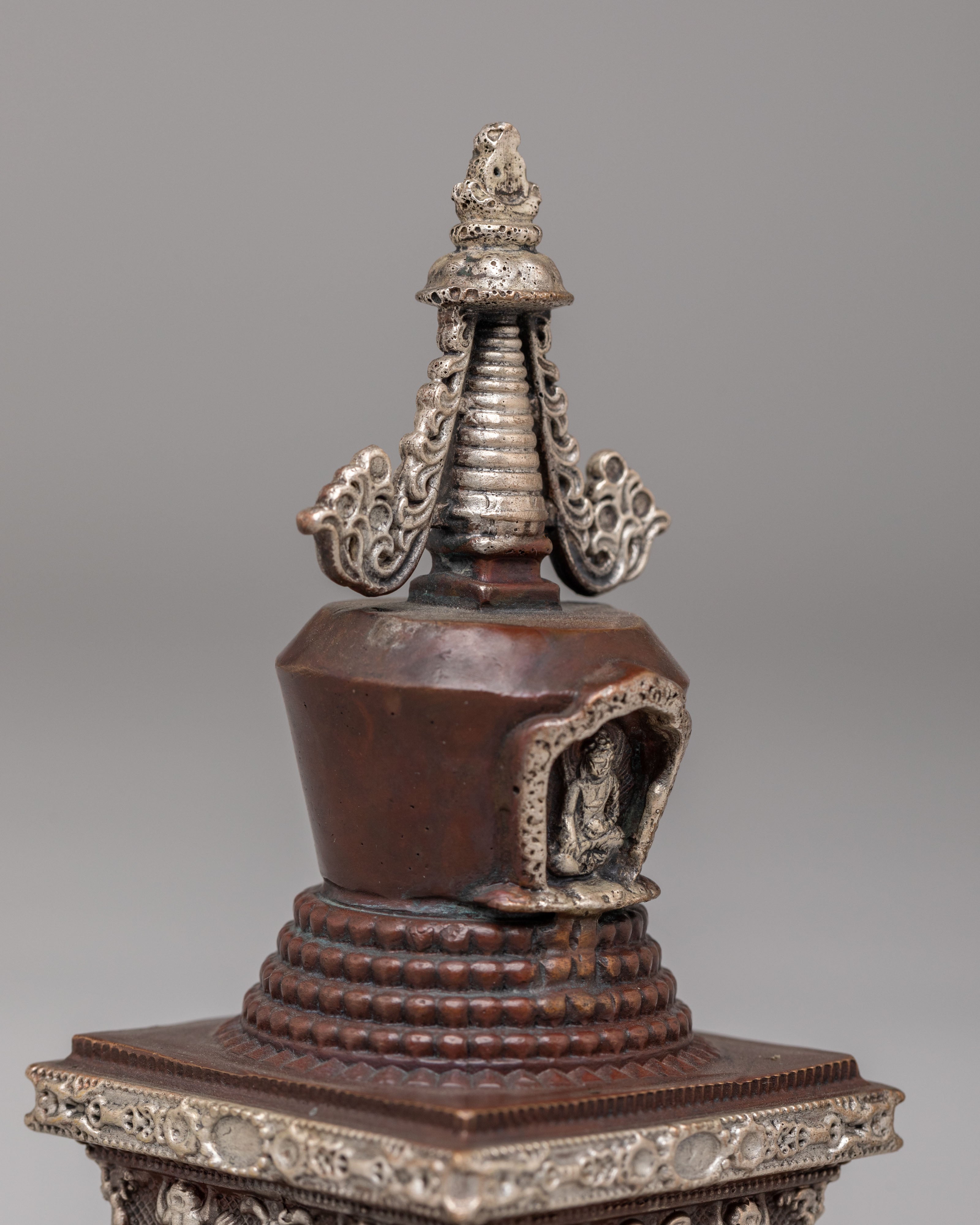Tibetan Eight Great Stupa Set | Sacred Spiritual Decor for Meditation & Rituals