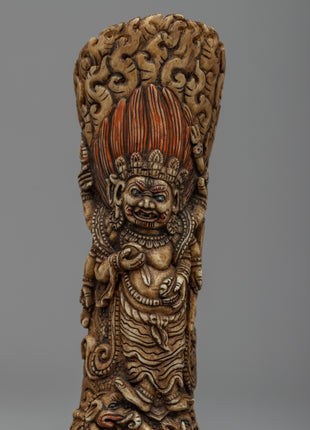 Mahakala Stamp Seal | Symbol of Wrathful Protection and Spiritual Authority