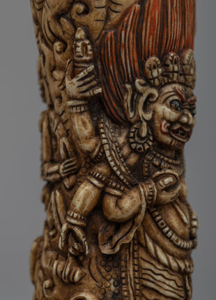 Mahakala Stamp Seal | Symbol of Wrathful Protection and Spiritual Authority