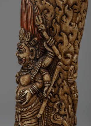 Mahakala Stamp Seal | Symbol of Wrathful Protection and Spiritual Authority