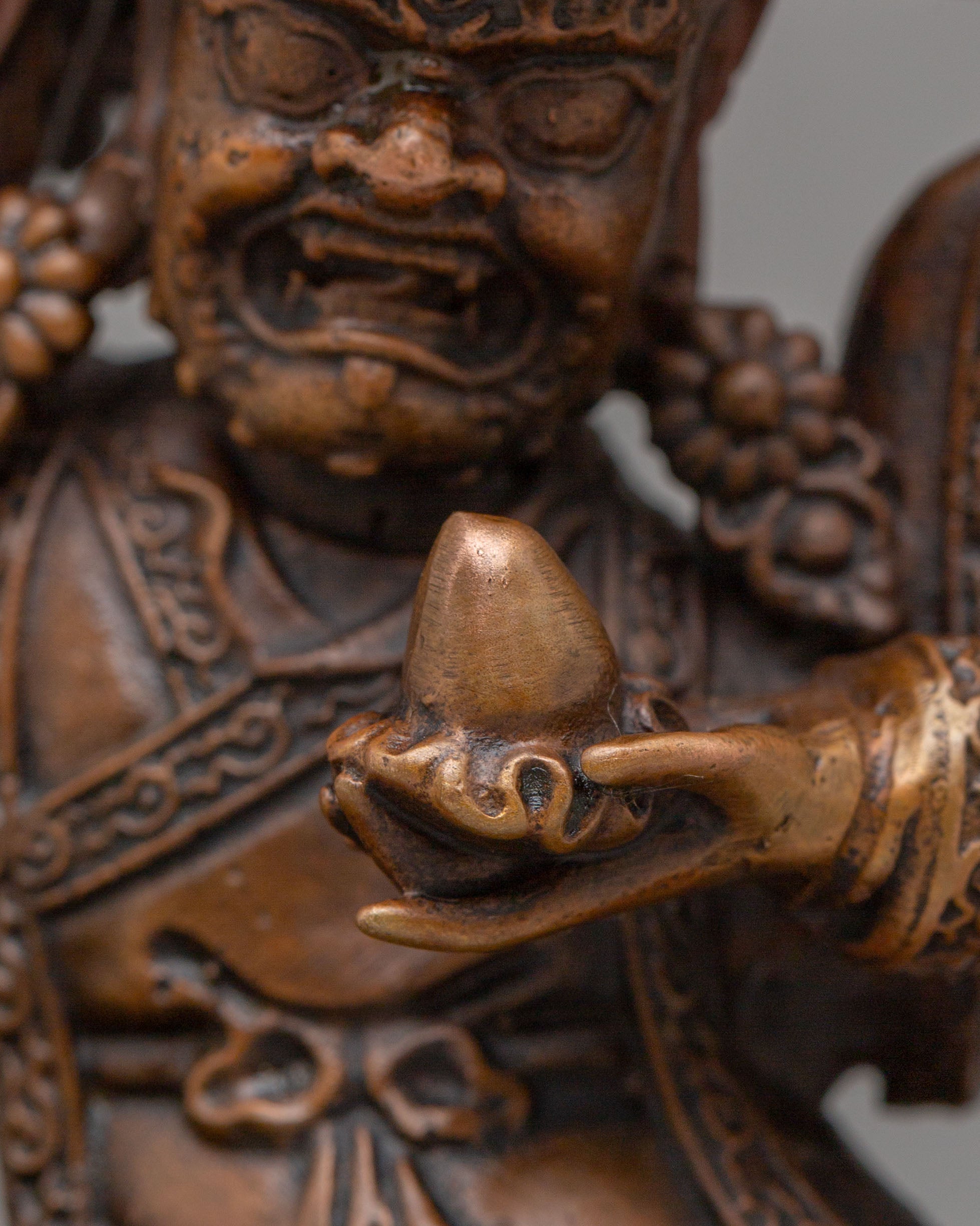 Handmade Three Nyingma Protectors | Rahula Dorje Legpa Ekajati Statue