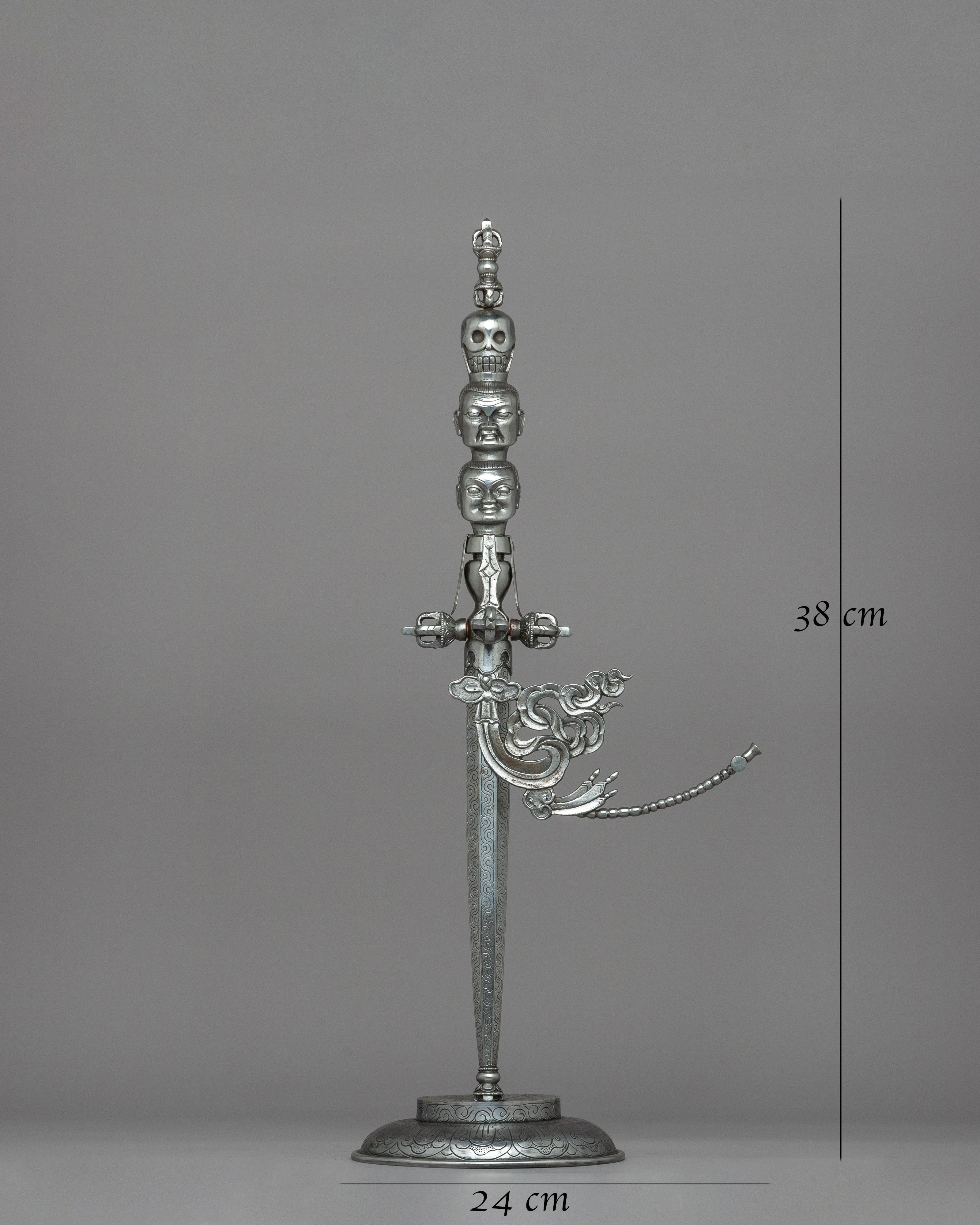 Iron Khatvanga for Tibetan Buddhist |  Sacred Vajrayana Ritual Staff