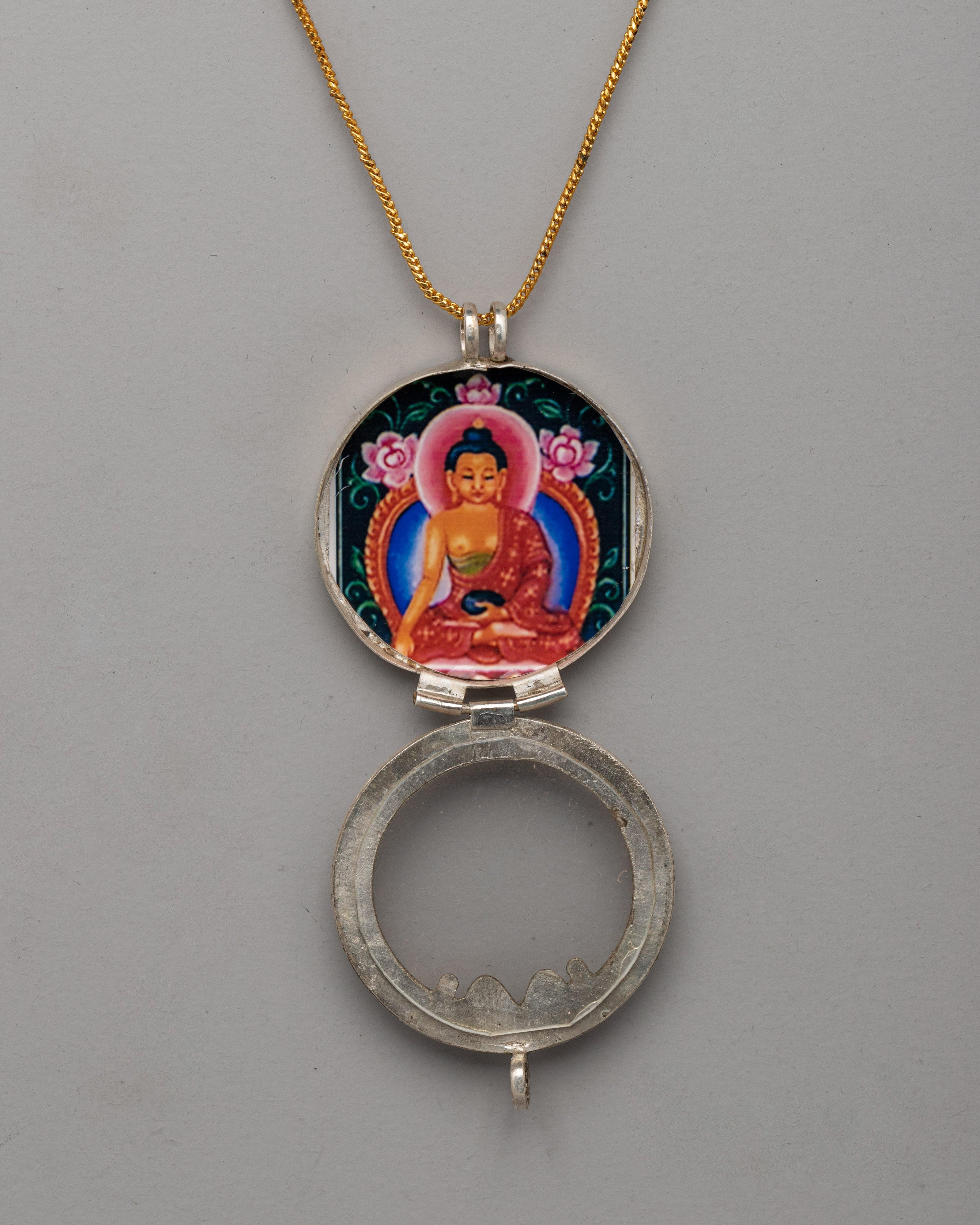 Silver Locket Craft | Locket with Buddha Art