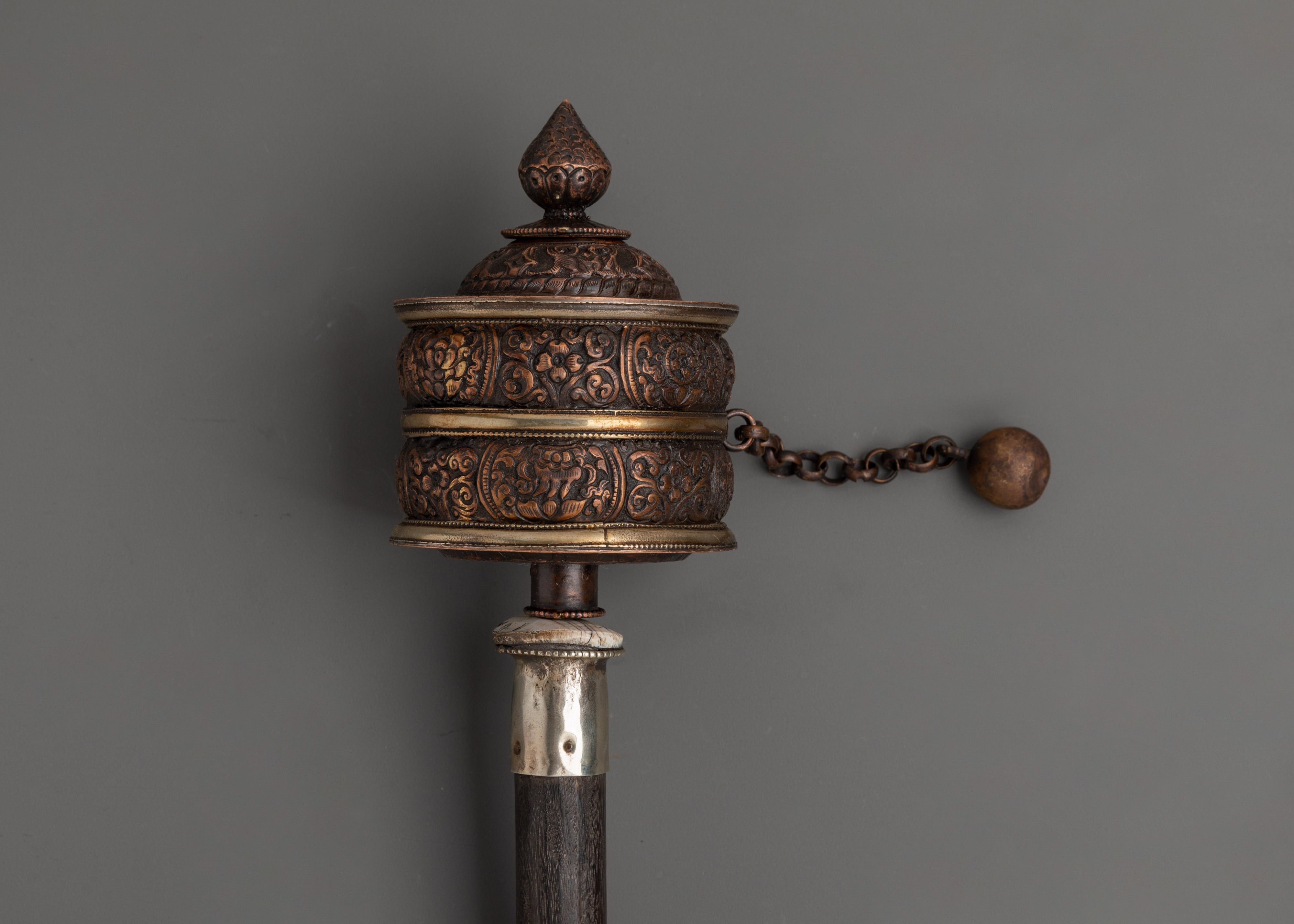 Tibetan Hand Spinner Prayer Wheel | Buddhist Meditation Item
