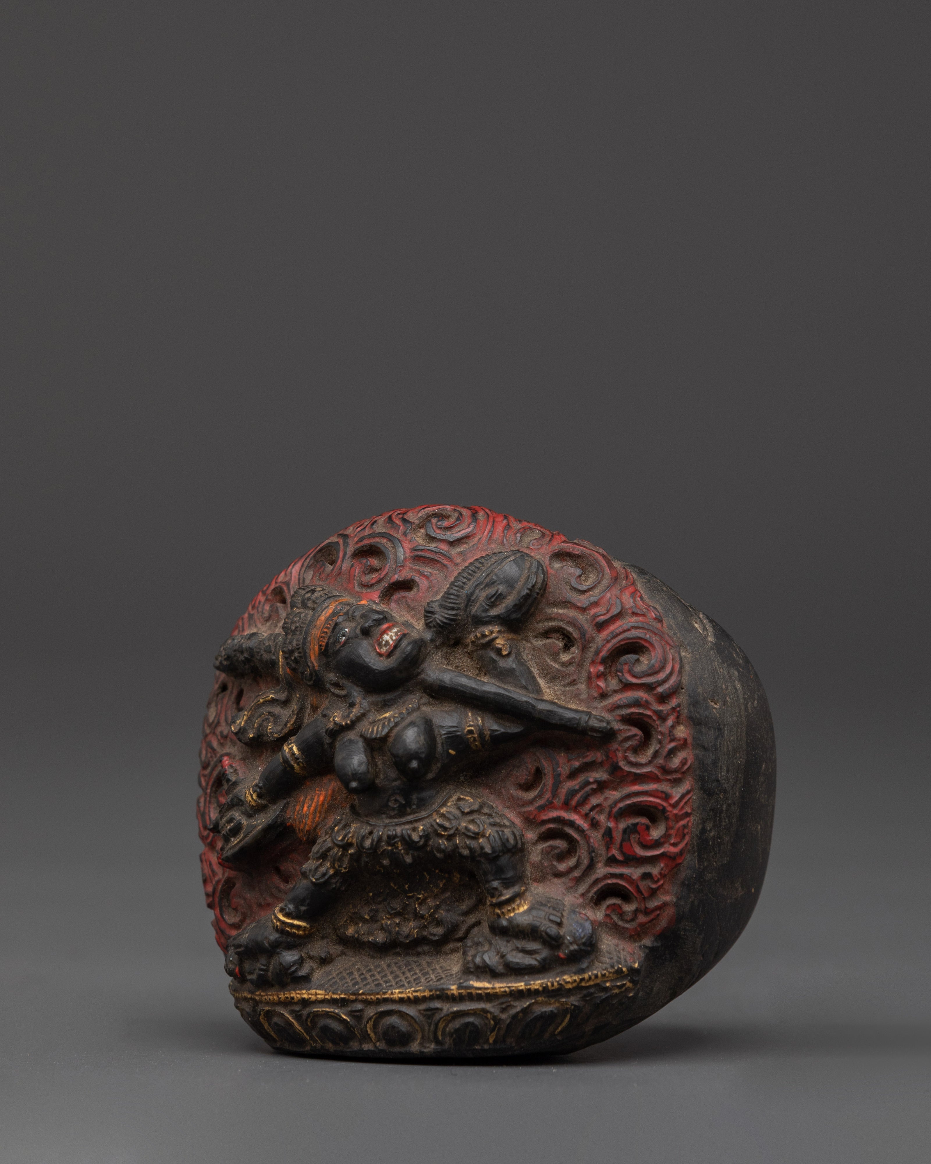 Vajrayogini Fossil Carving Statue |  Spiritual Home Decor for Empowerment