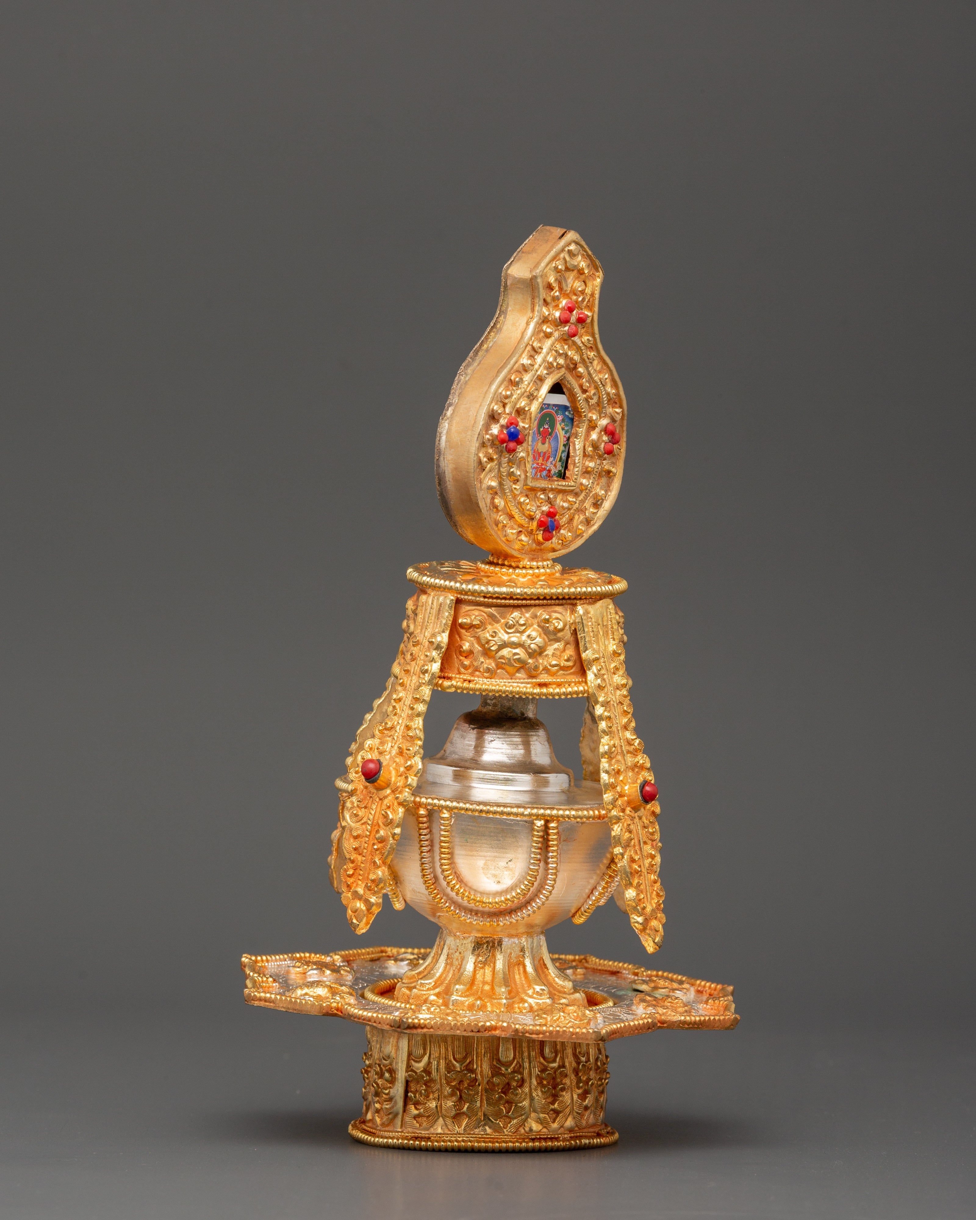 Handmade Tibetan Ritual Life Vase | Sacred Longevity Spiritual Item