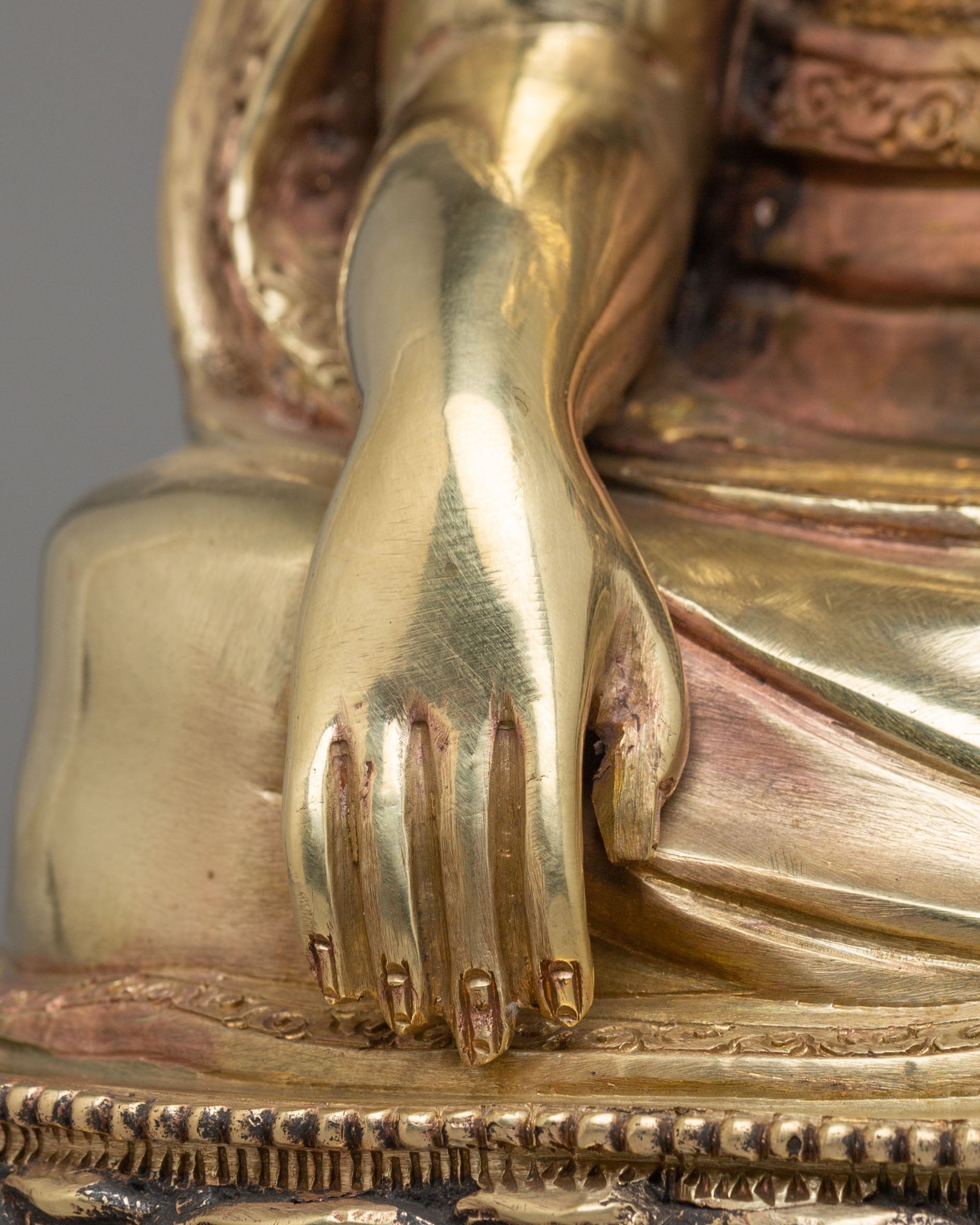 Handcrafted Tibetan Guru Shapdum Statue | Spiritual Enlightenment Decor