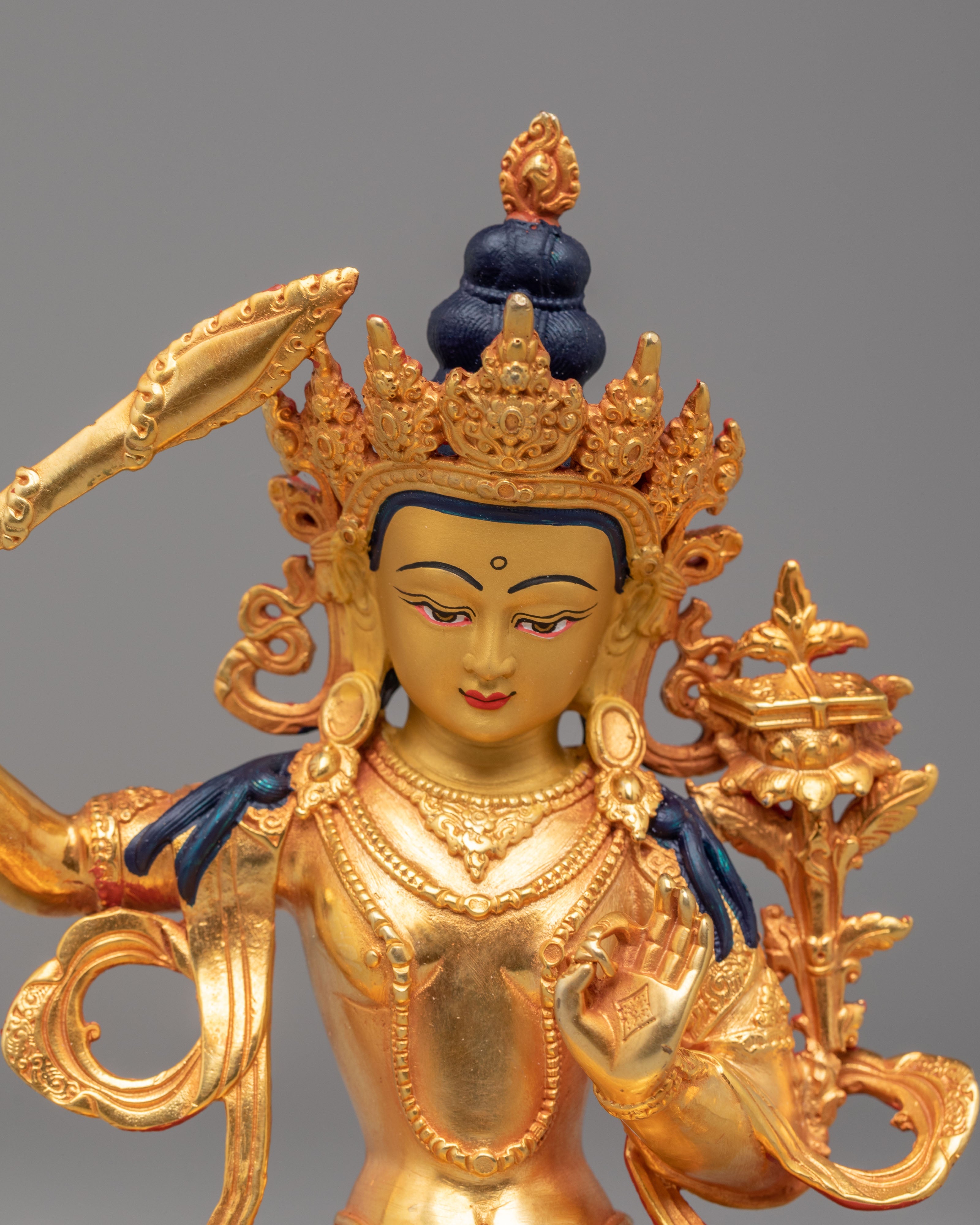 Machine Made Manjushri Figurine | Bodhisattva of Wisdom