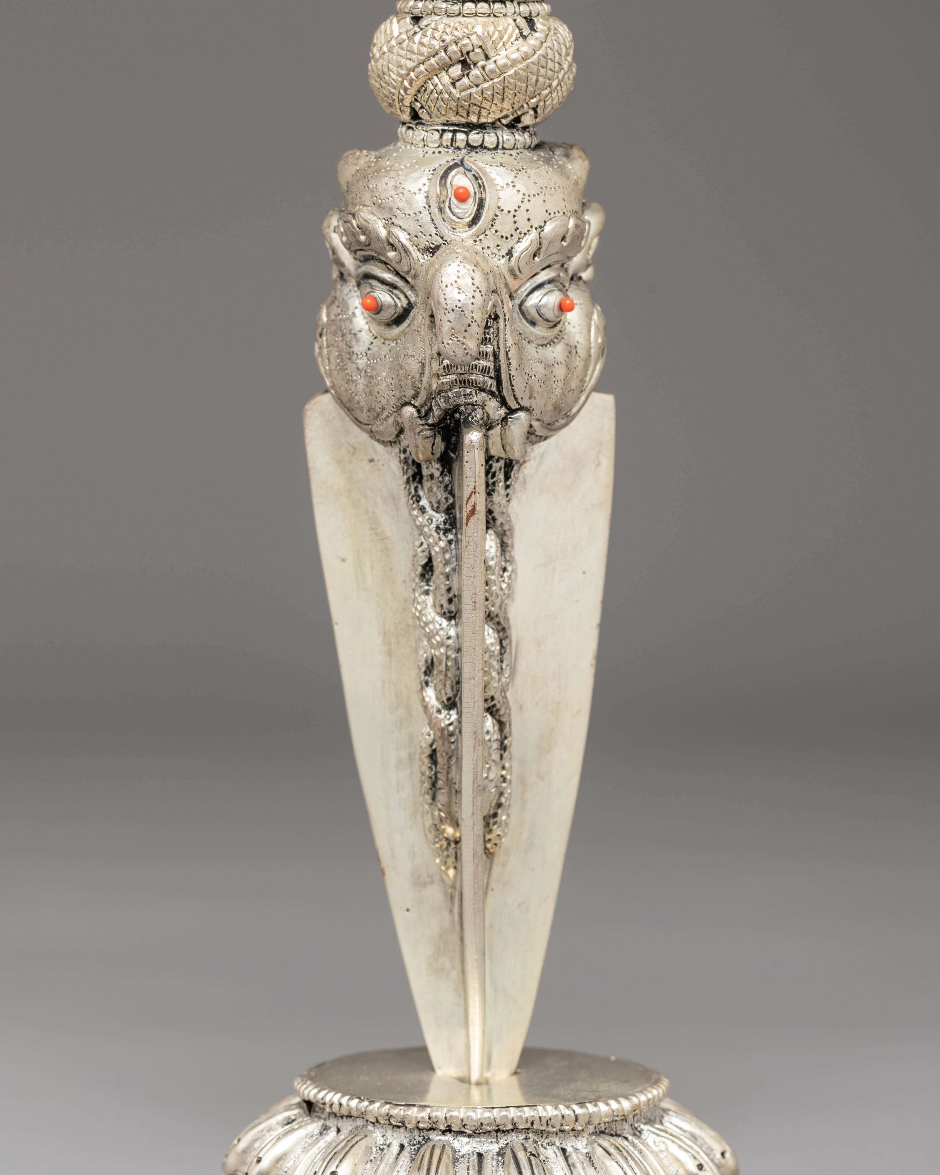 Silver Plated Phurba for Ritual Use | Symbol of Protection