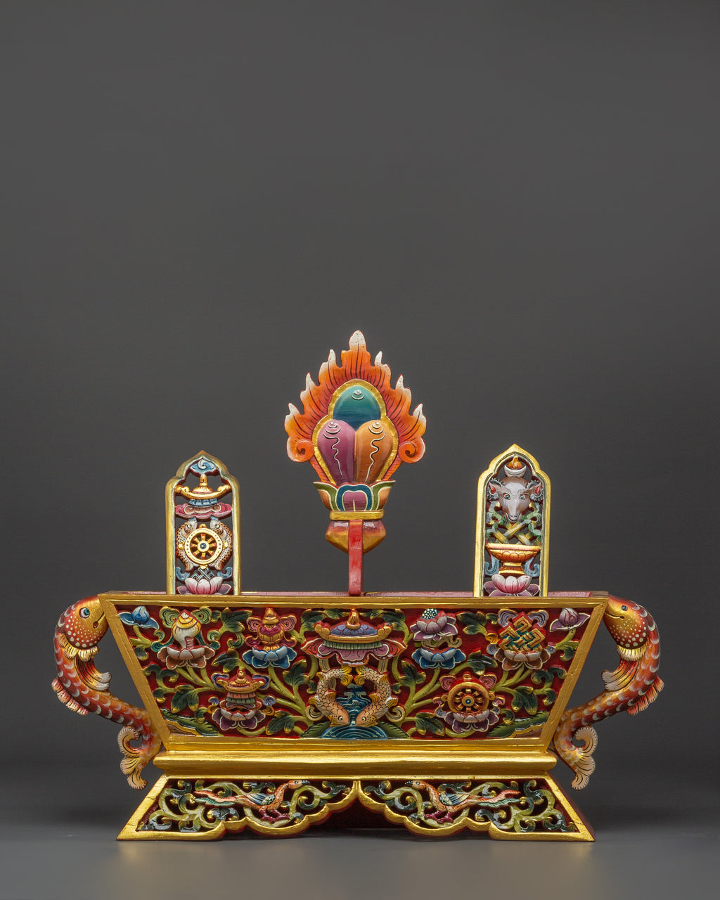 Chemar Traditional Chemar Box | Tibetan Wooden Ritual Storage Box