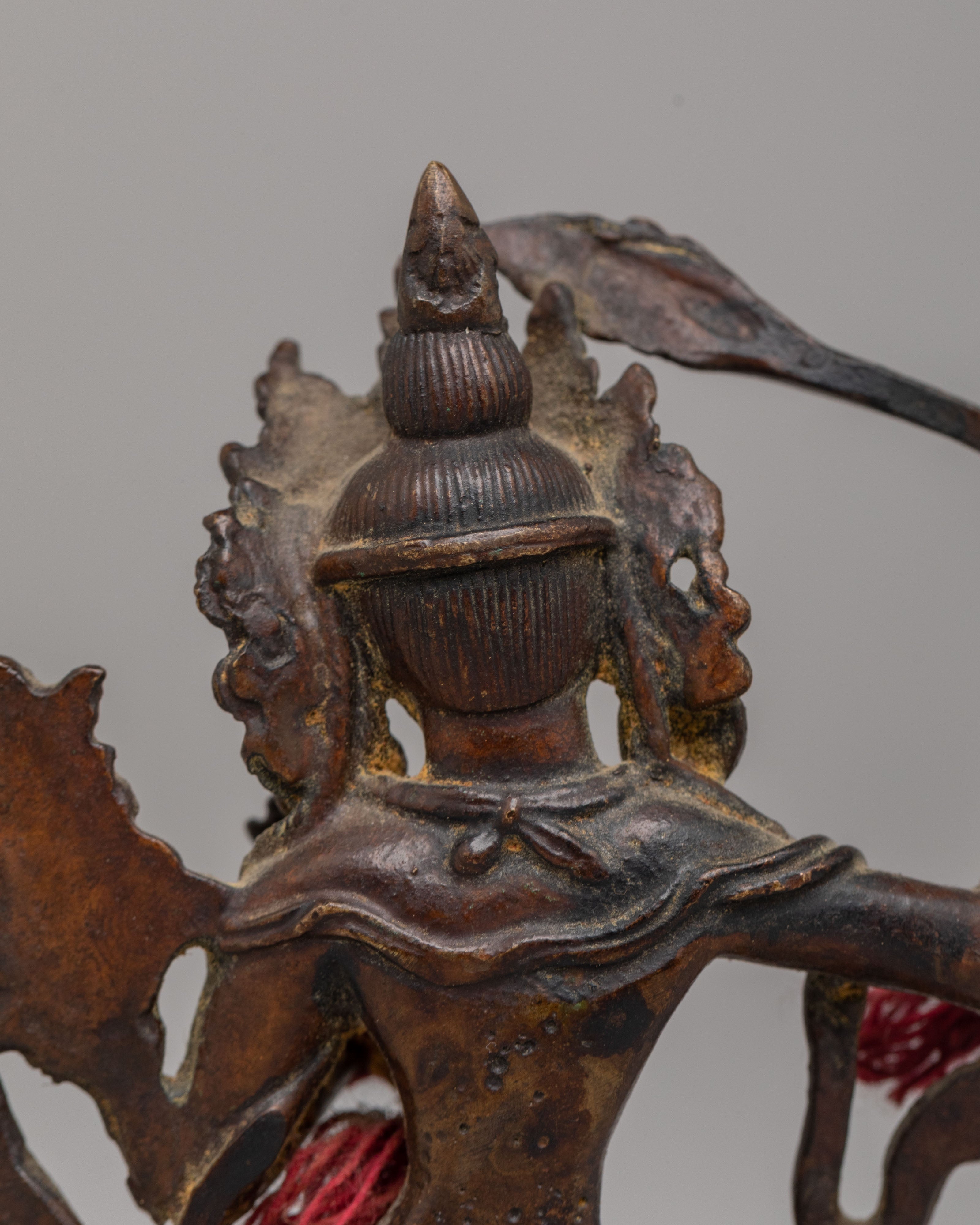 Tibetan Sacred Manjushri Statue | Copper Statue with Semi-Antique Finish