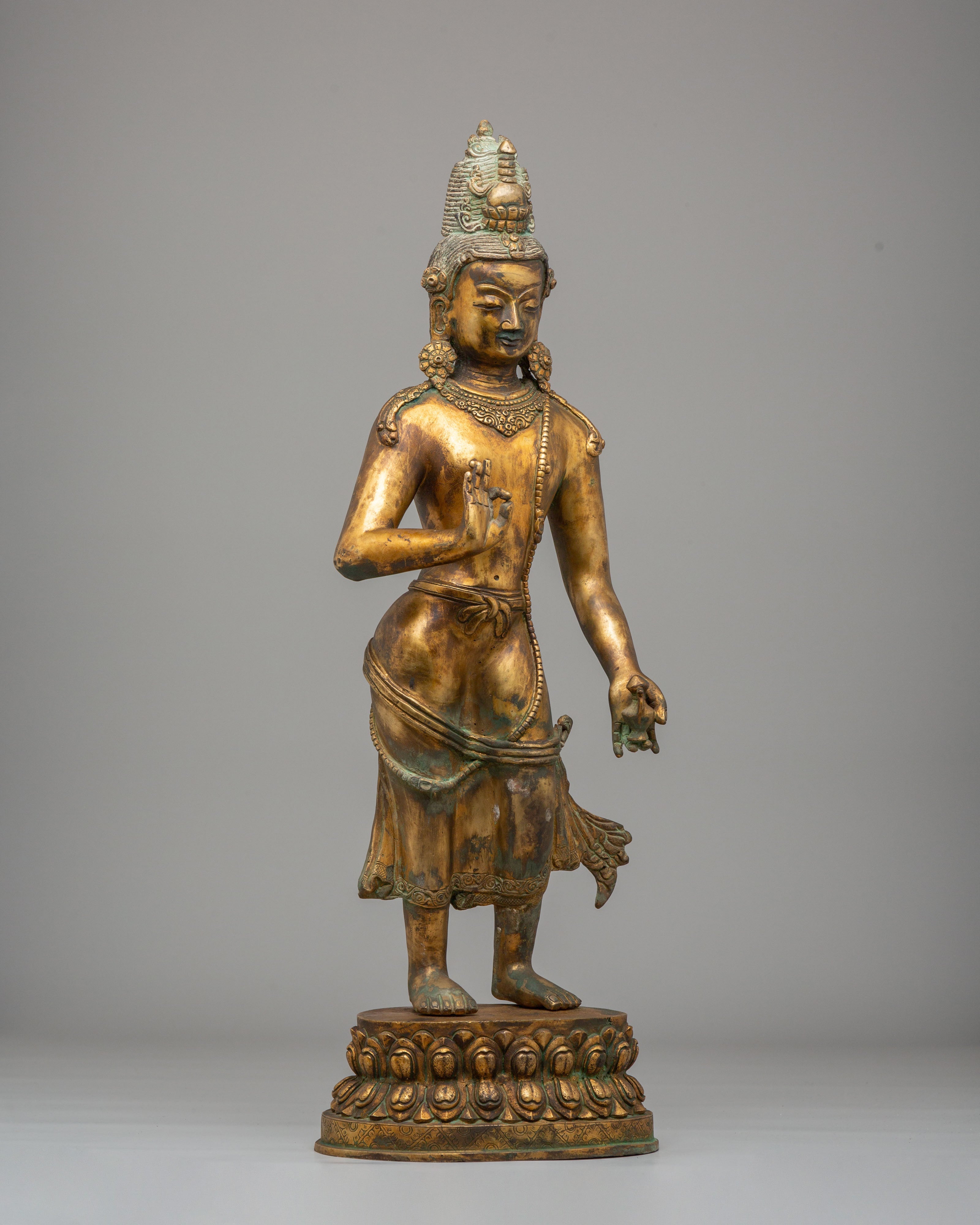 Spiritual Maitreya Buddha Statue | Tibetan Future Buddha Sculpture