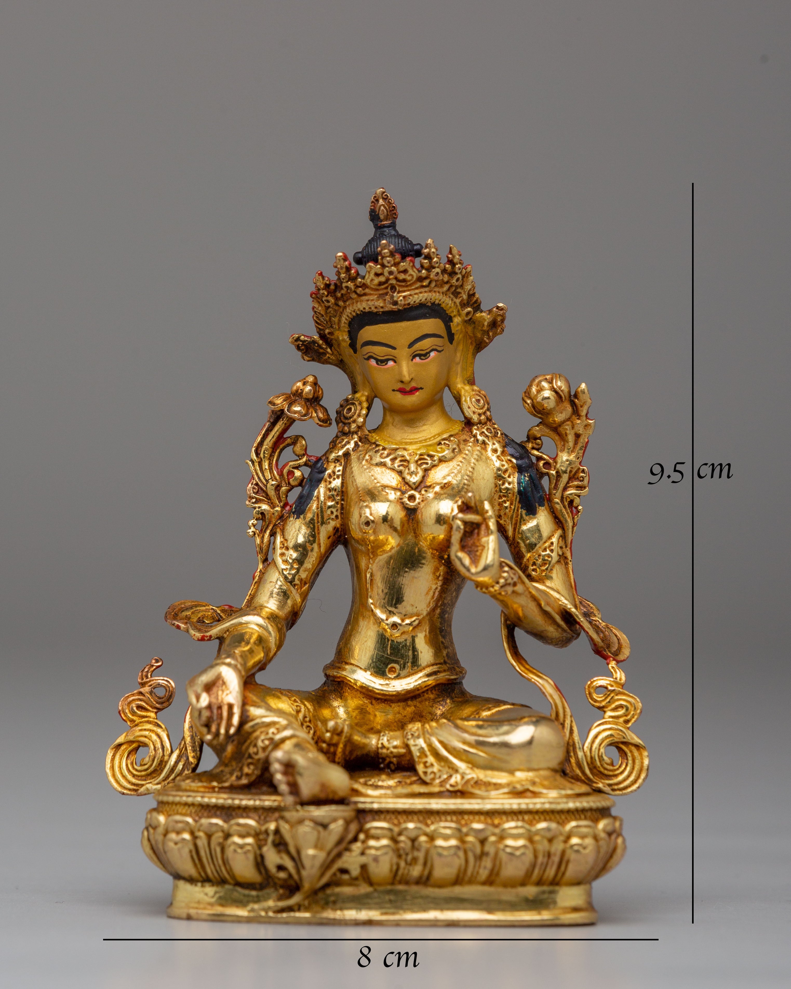 Compassionate Green Tara Handmade Figurine for Decor