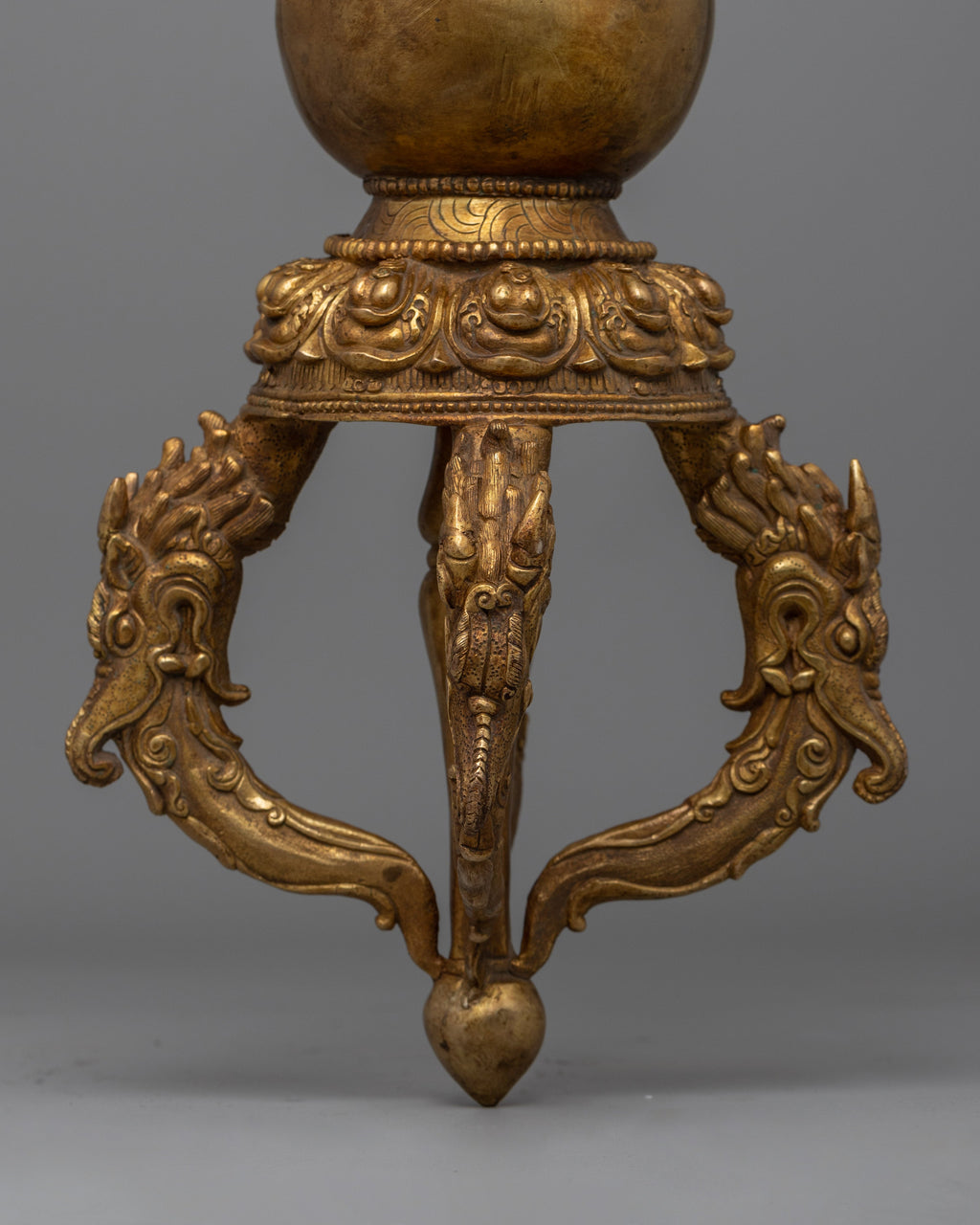 Buddhist Ritual Objects Vajra Buddhist with Stand | Handcrafted Ritual Object for Spiritual Aw