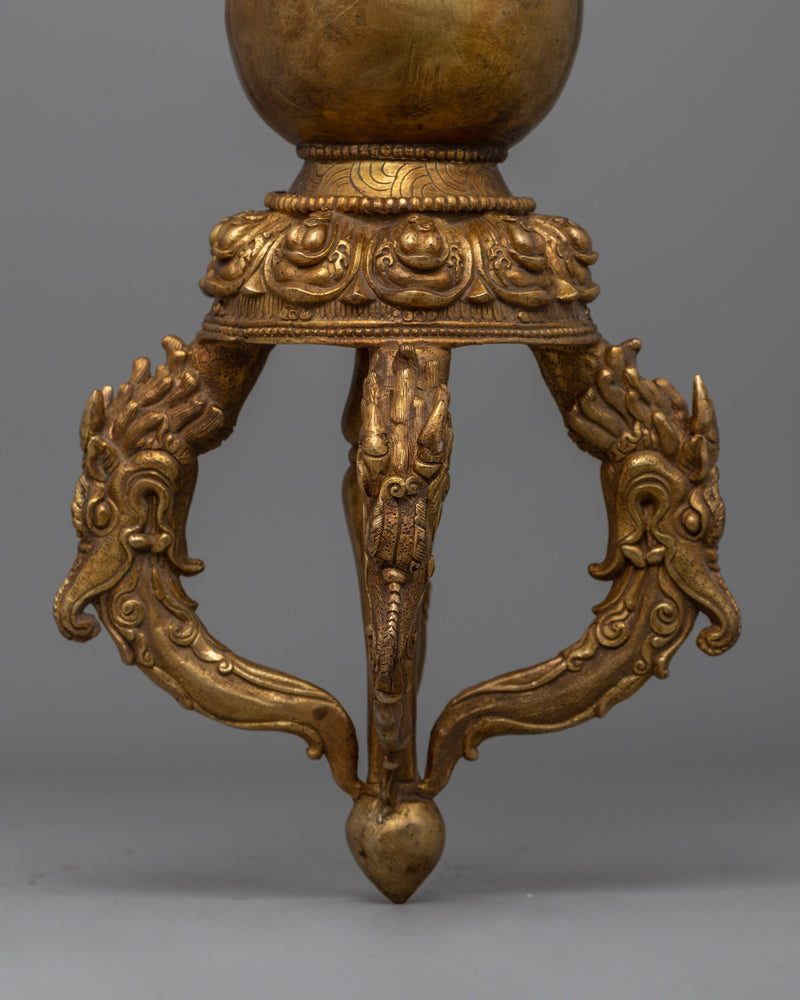 Vajra Buddhist with Stand |  Handcrafted Ritual Object for Spiritual Awakening and Protection