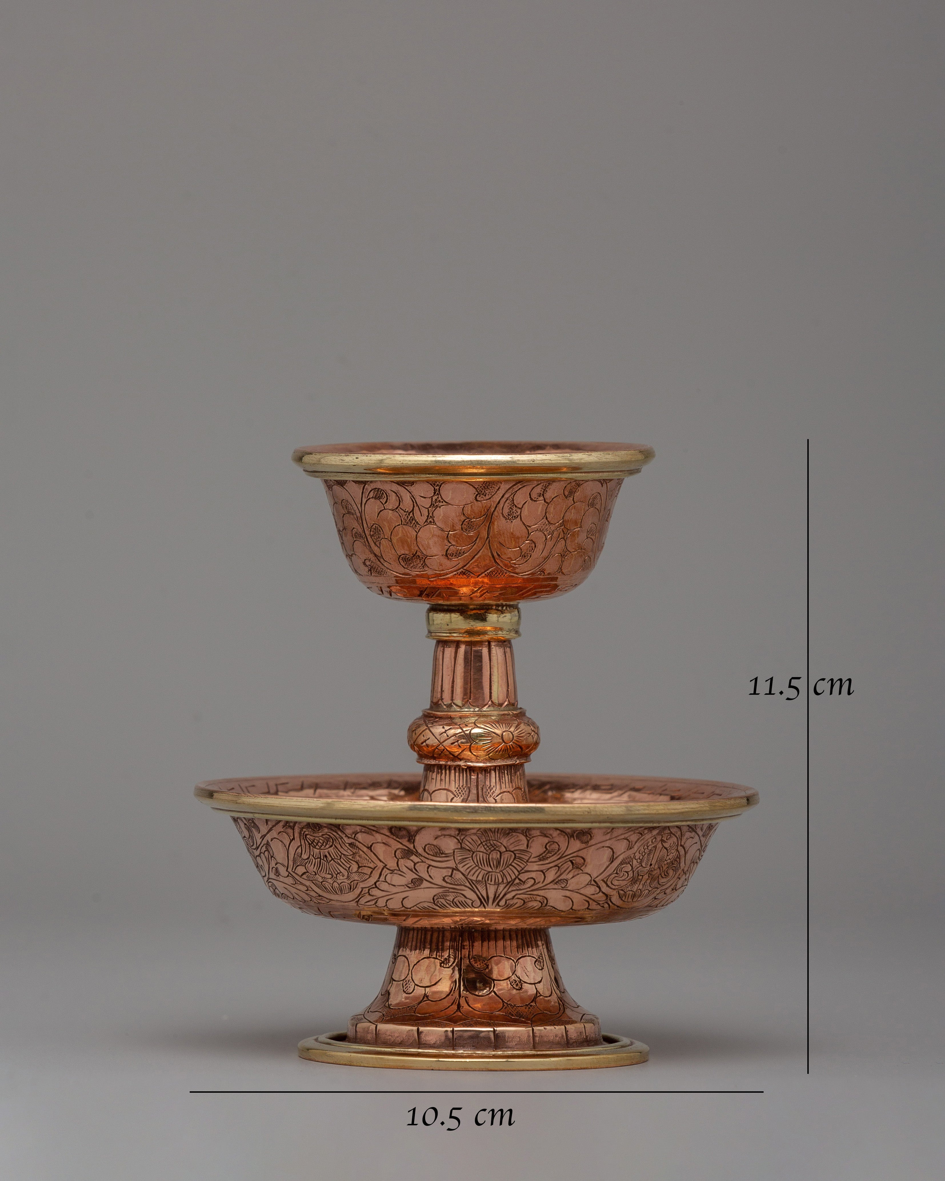 Handmade Copper Serkyem Offering | Tibetan Ritual Item