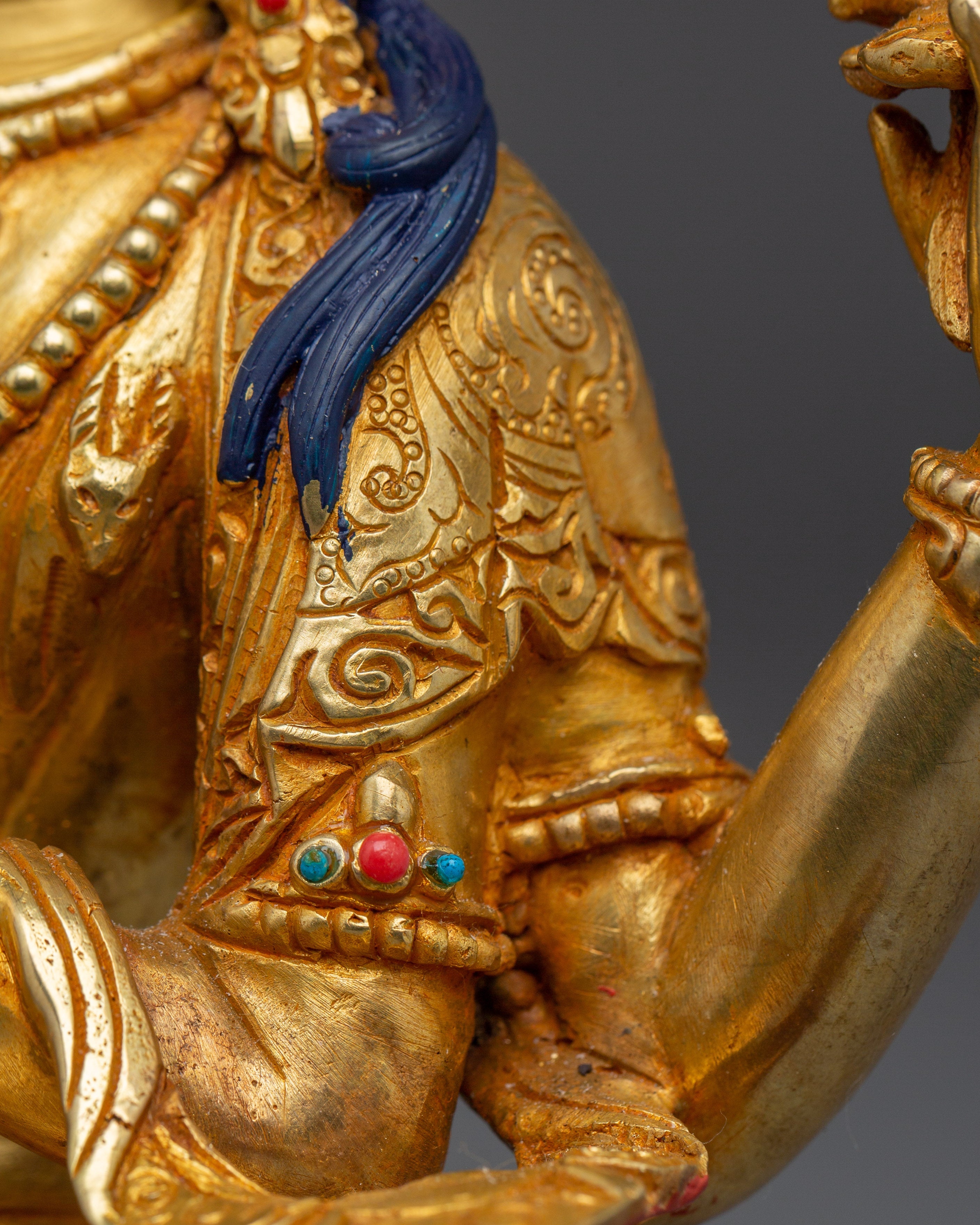 Handcrafted Avalokiteshvara Copper Statue | Deity Chenrezig Art for Meditation