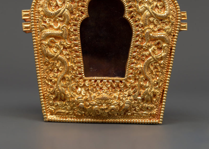 Precious Relic Holder Ghau Box | Beautiful Gold-Plated Copper Body