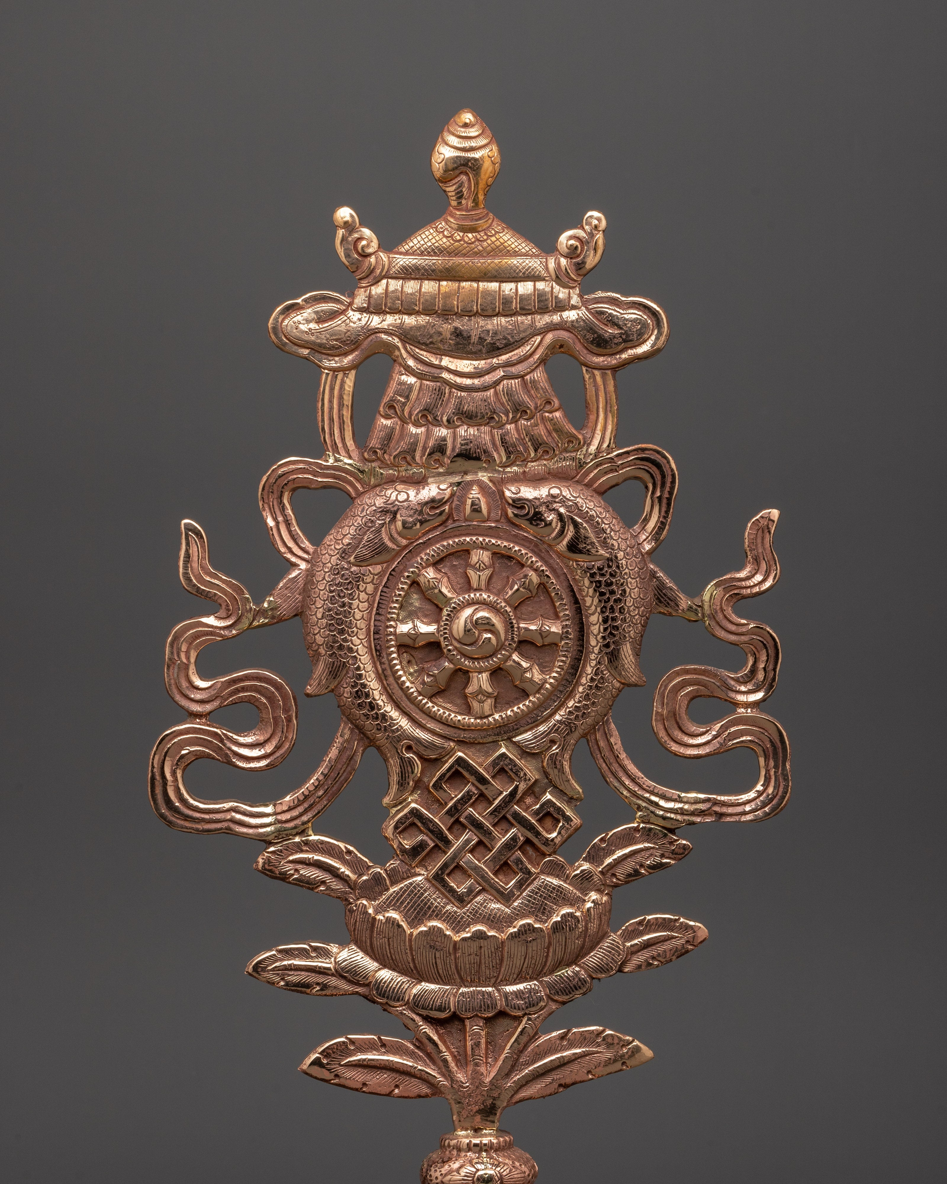 Buddhist Sacred Auspicious Symbol | Copper Spiritual Altar Decor