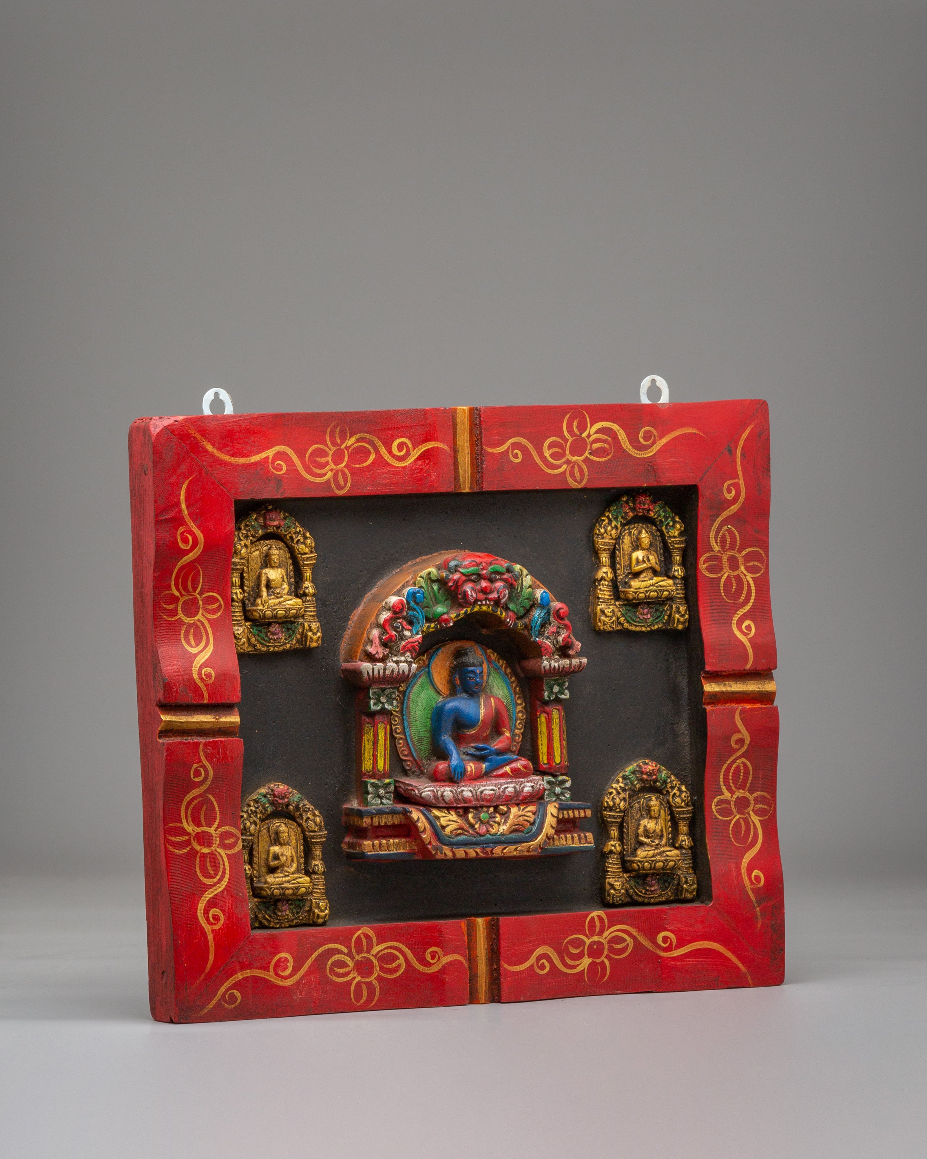Buddhist Shakyamuni Buddha Wall Decor | Handcrafted Wooden Artwork