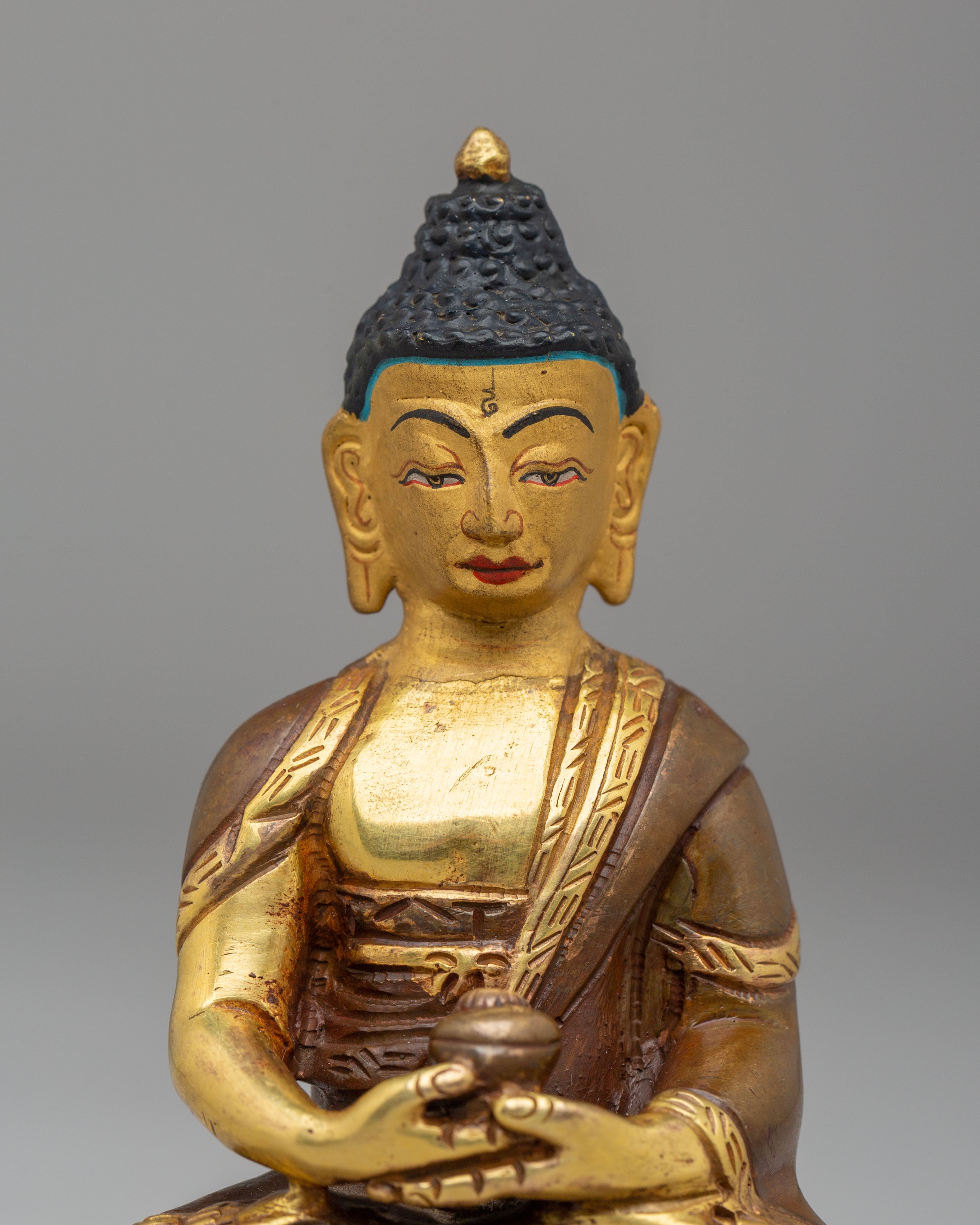 Infinite Light of Amitabha Buddha Statue | Gold Plated Copper Statue