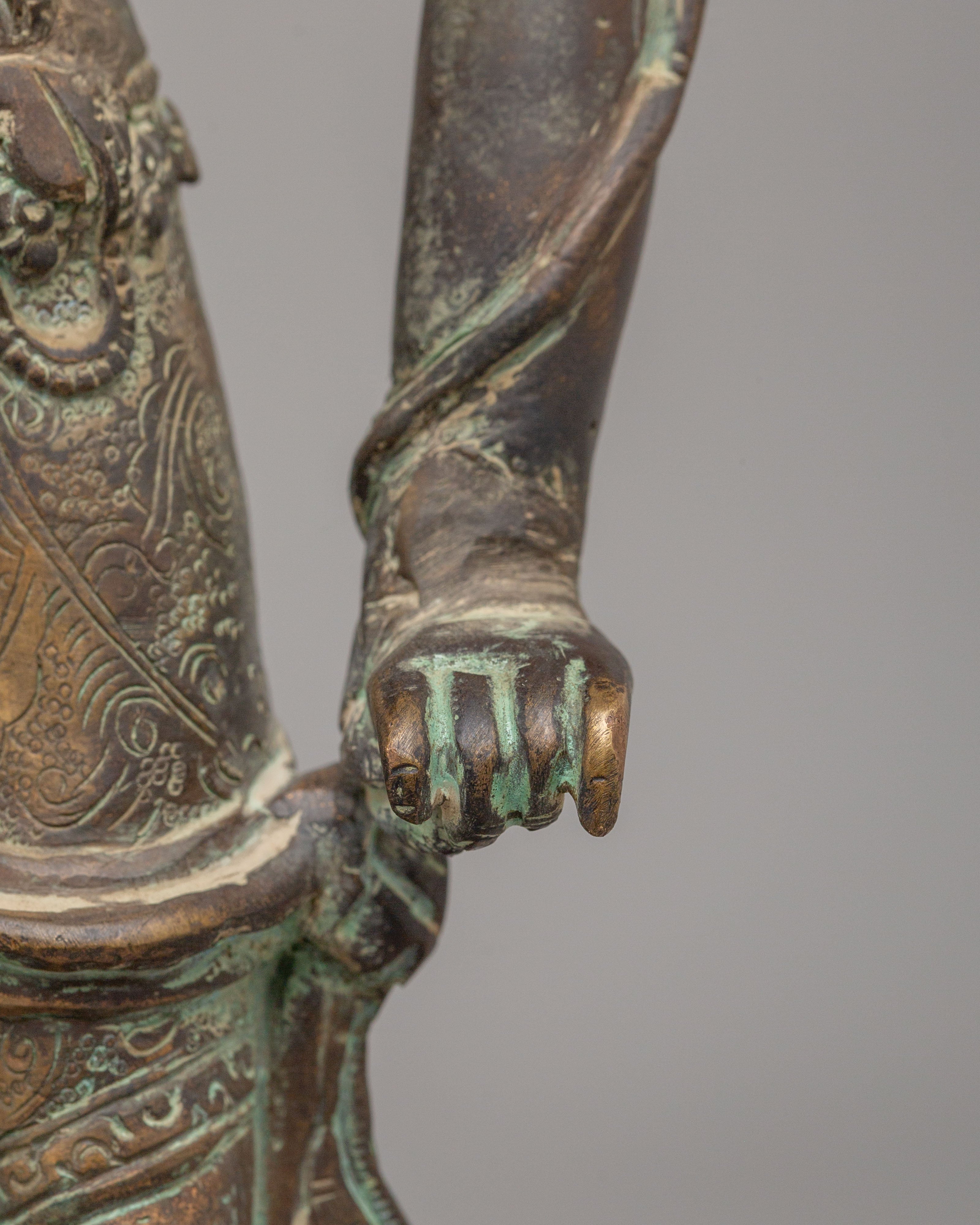 Himalayan Padmapani Figurine | Tibetan Avalokiteshvara Statue