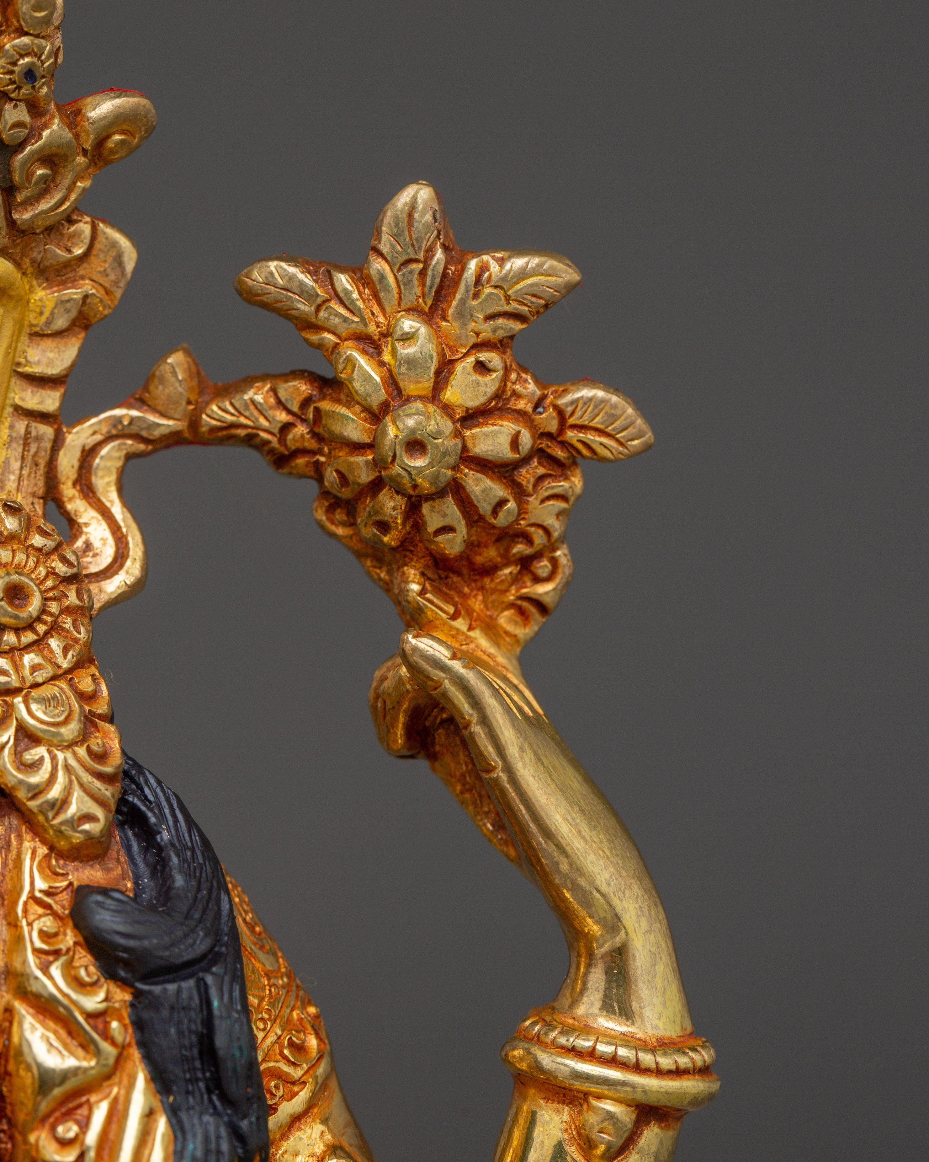 Handcrafted Avalokiteshvara Copper Statue | Deity Chenrezig Art for Meditation