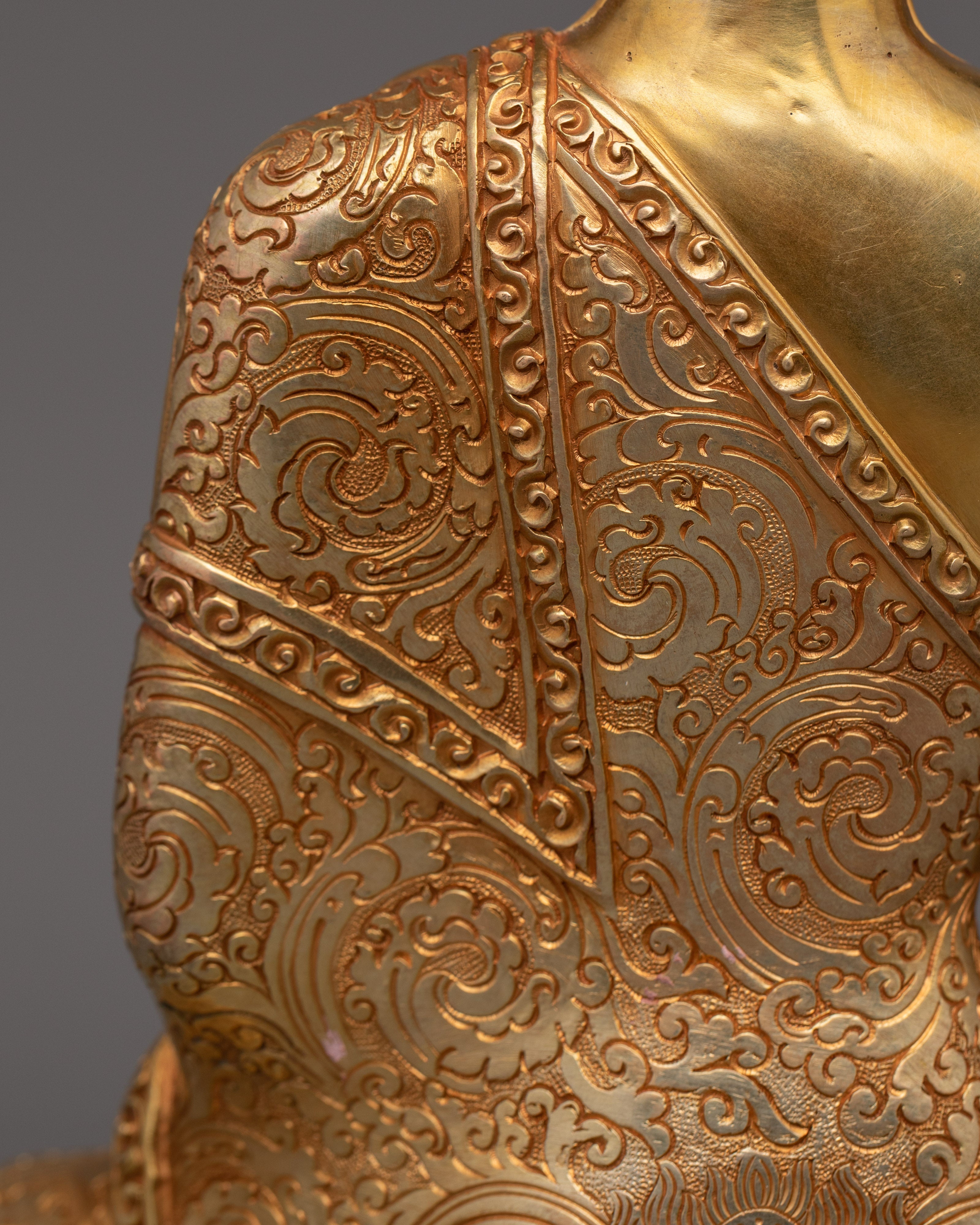 24K Gold Gilded Small Shakyamuni Buddha | The Enlightened One in 24K Gold Gilding