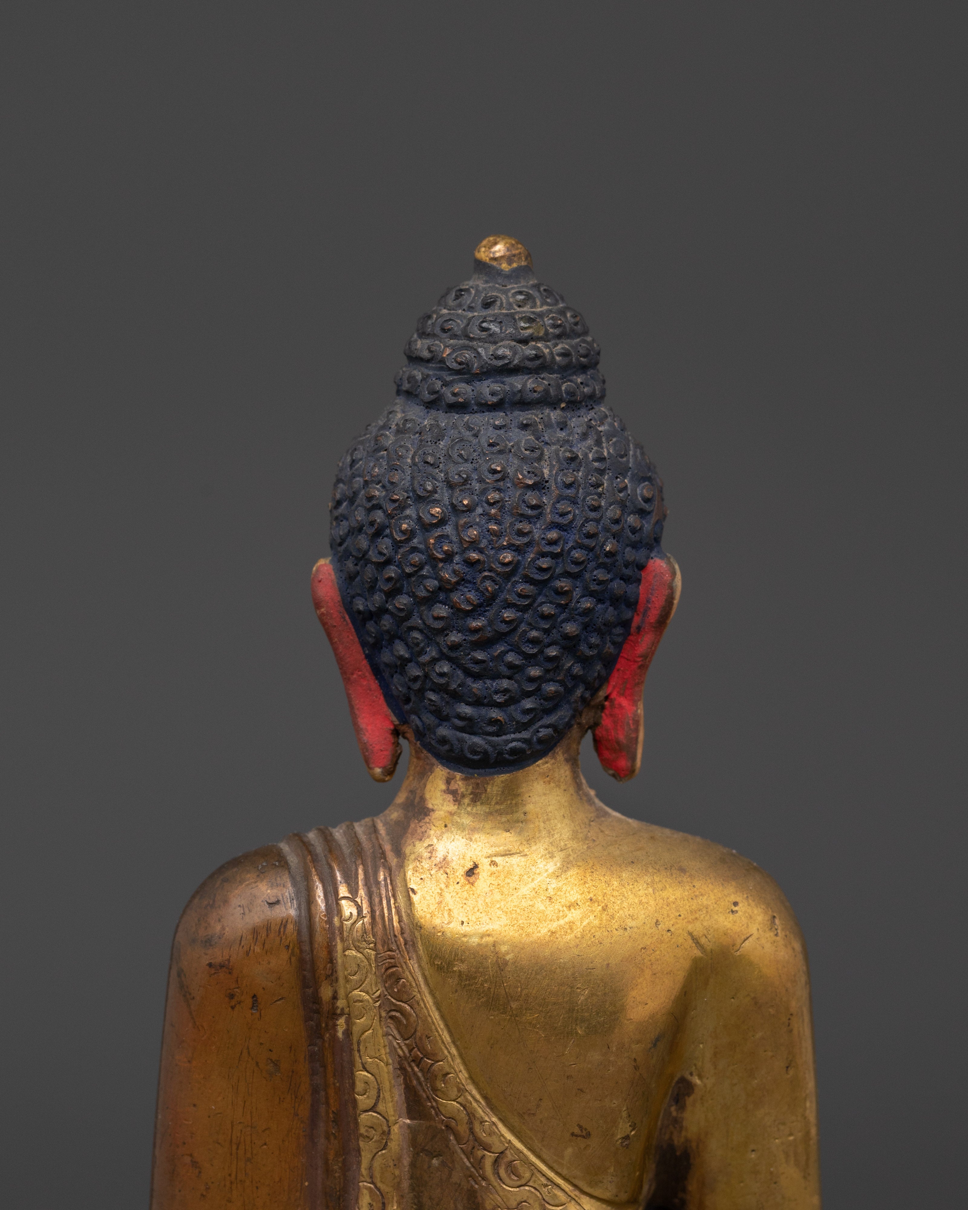 Handcrafted Vairocana Statue | Oxidized Copper & Gold Plated Buddhist Deity Sculpture