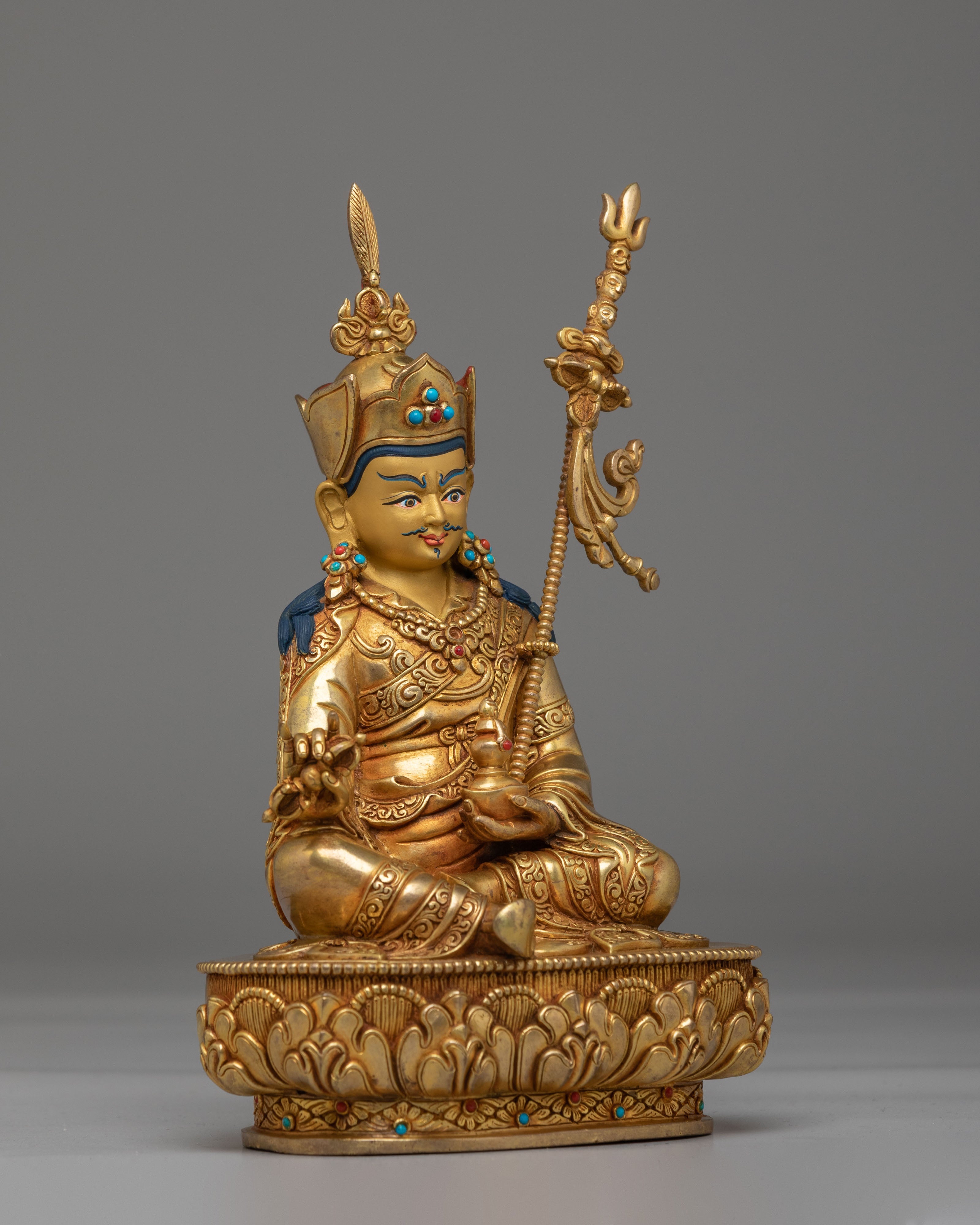Sacred Padmasambhava Altar Sculpture | Tibetan Buddhist Artwork