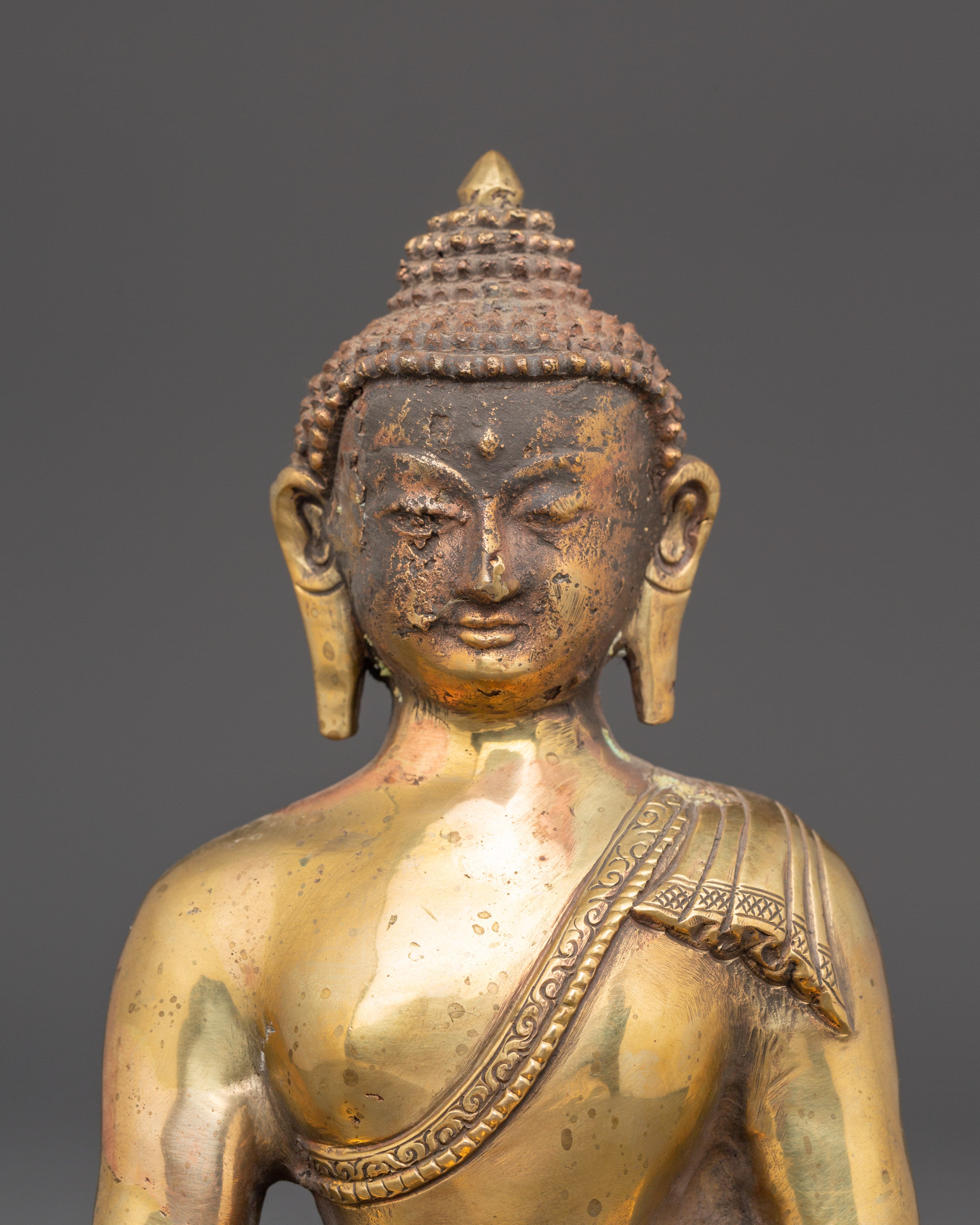 Gold Plated Amitabha Statue | Buddhist Deity Figurine