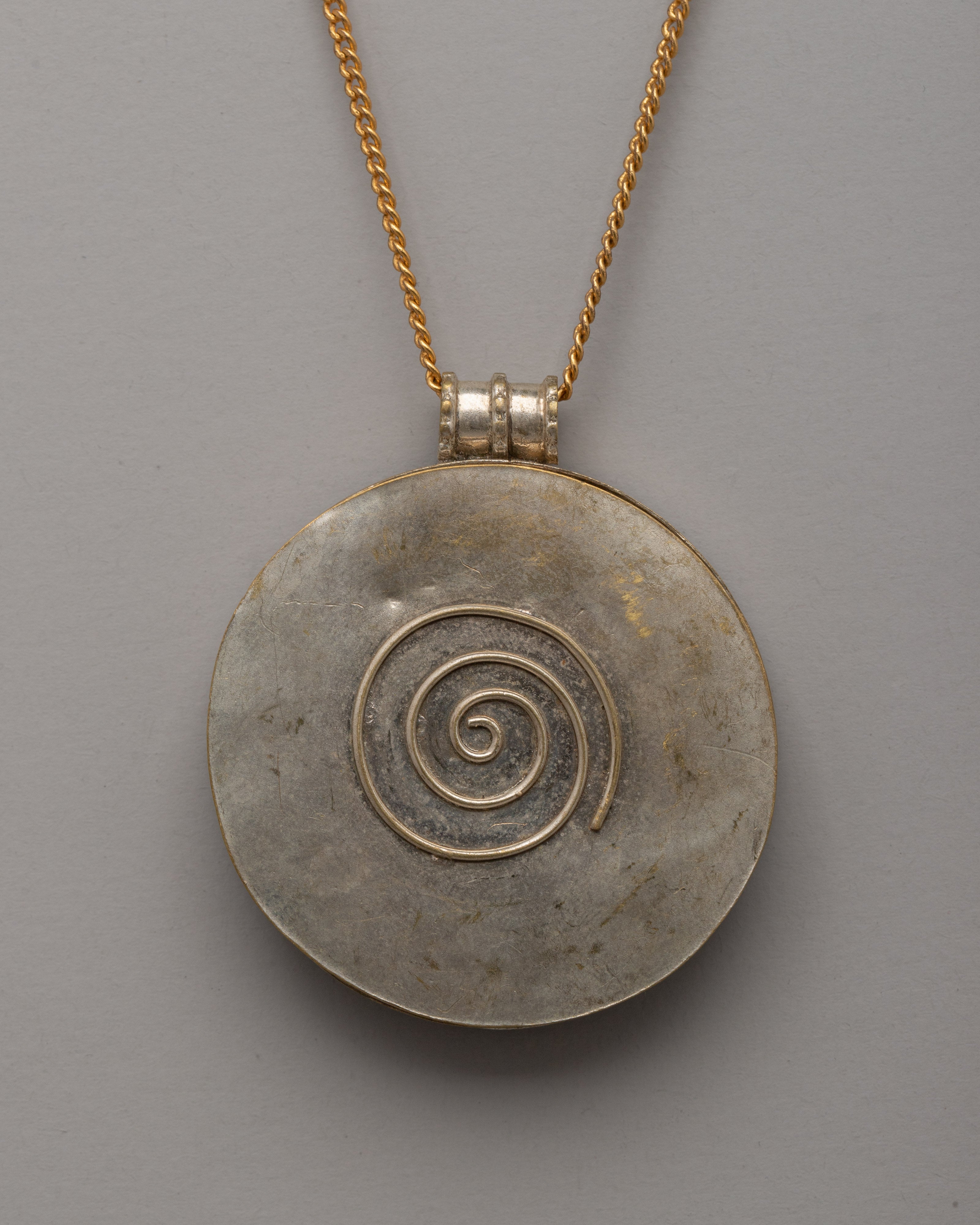 Amitabha Buddha Pendant Locket | Hand-Painted Religious Locket | Elegant For Daily Wear
