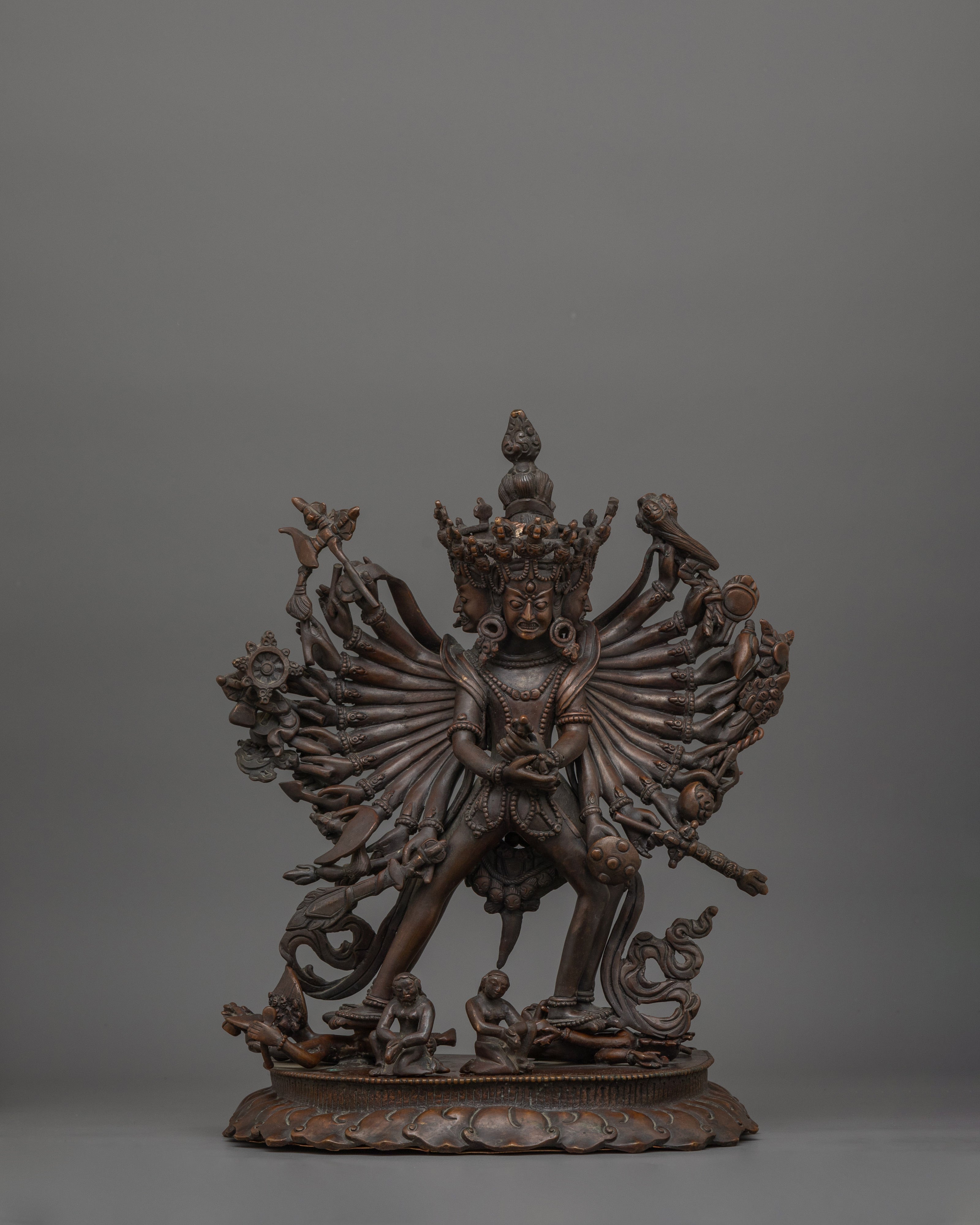 Oxidized body Statue of Kala Chakra | Traditional Himalayan Art