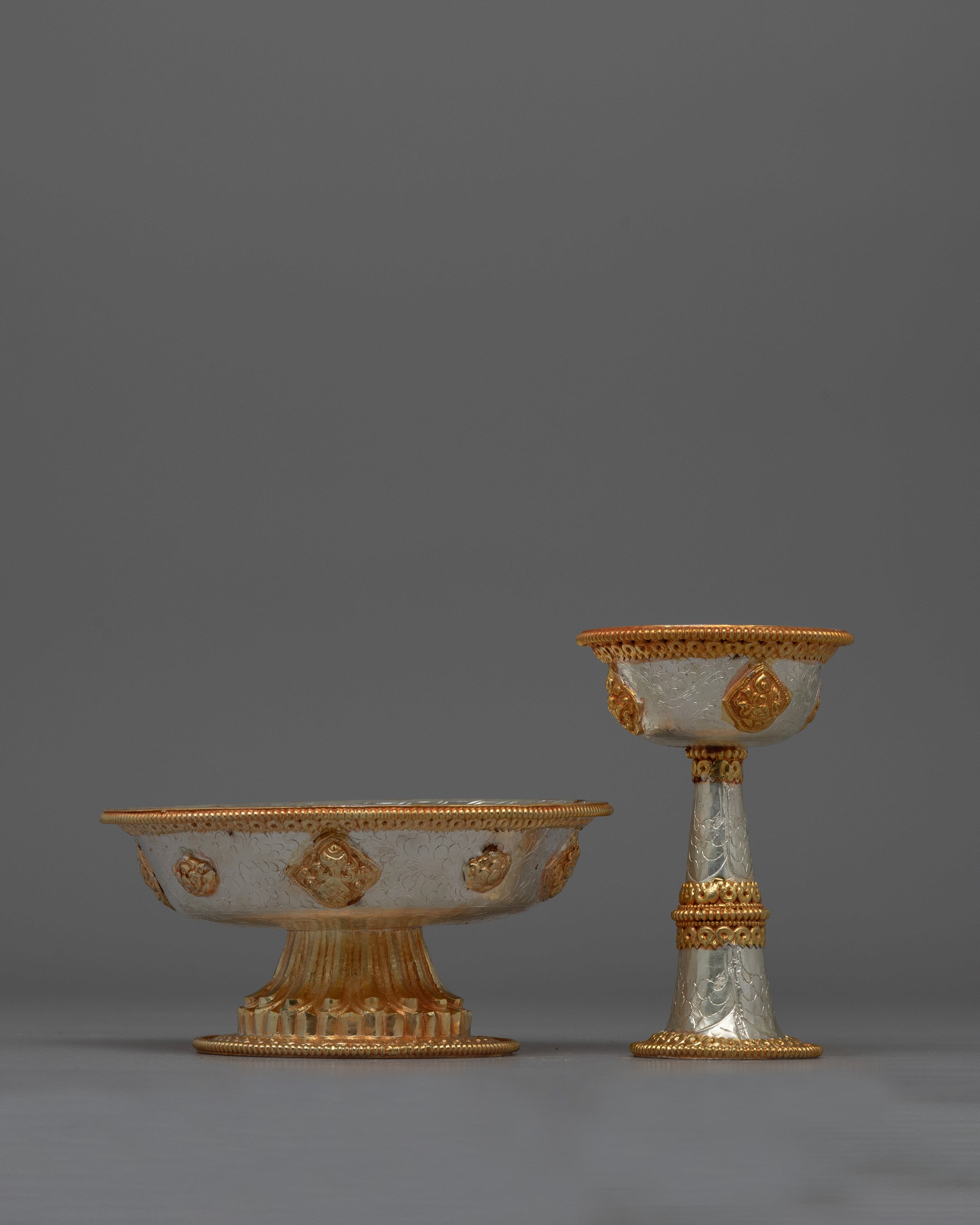 Buddhist Ritual Serkyem Set | Handcrafted Ritual Tool for Offerings and Ceremonies