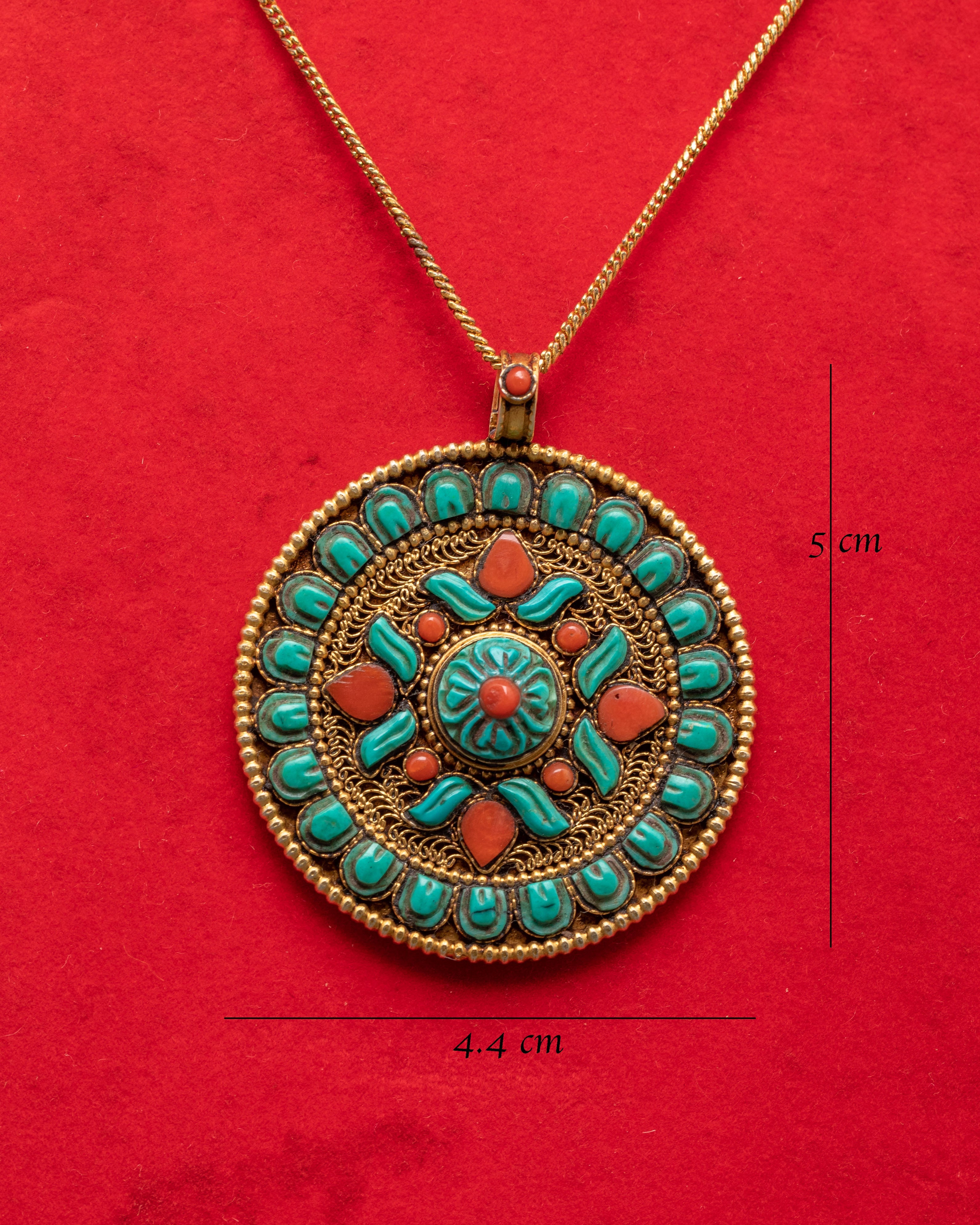 Tibetan Pendant Locket | Hand-carved Ethnic Jewelry