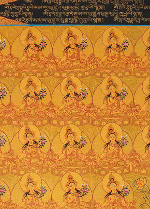 Big Size Gold 108 White Tara | Original Hand-Painted Female Bodhisattva Thangka