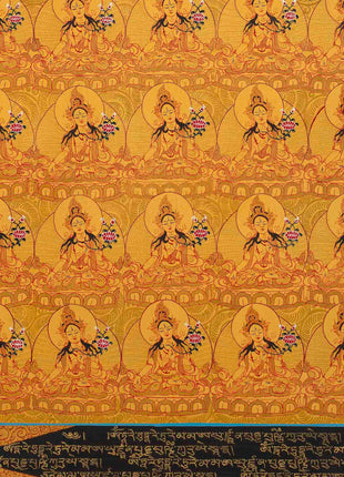 Big Size Gold 108 White Tara | Original Hand-Painted Female Bodhisattva Thangka