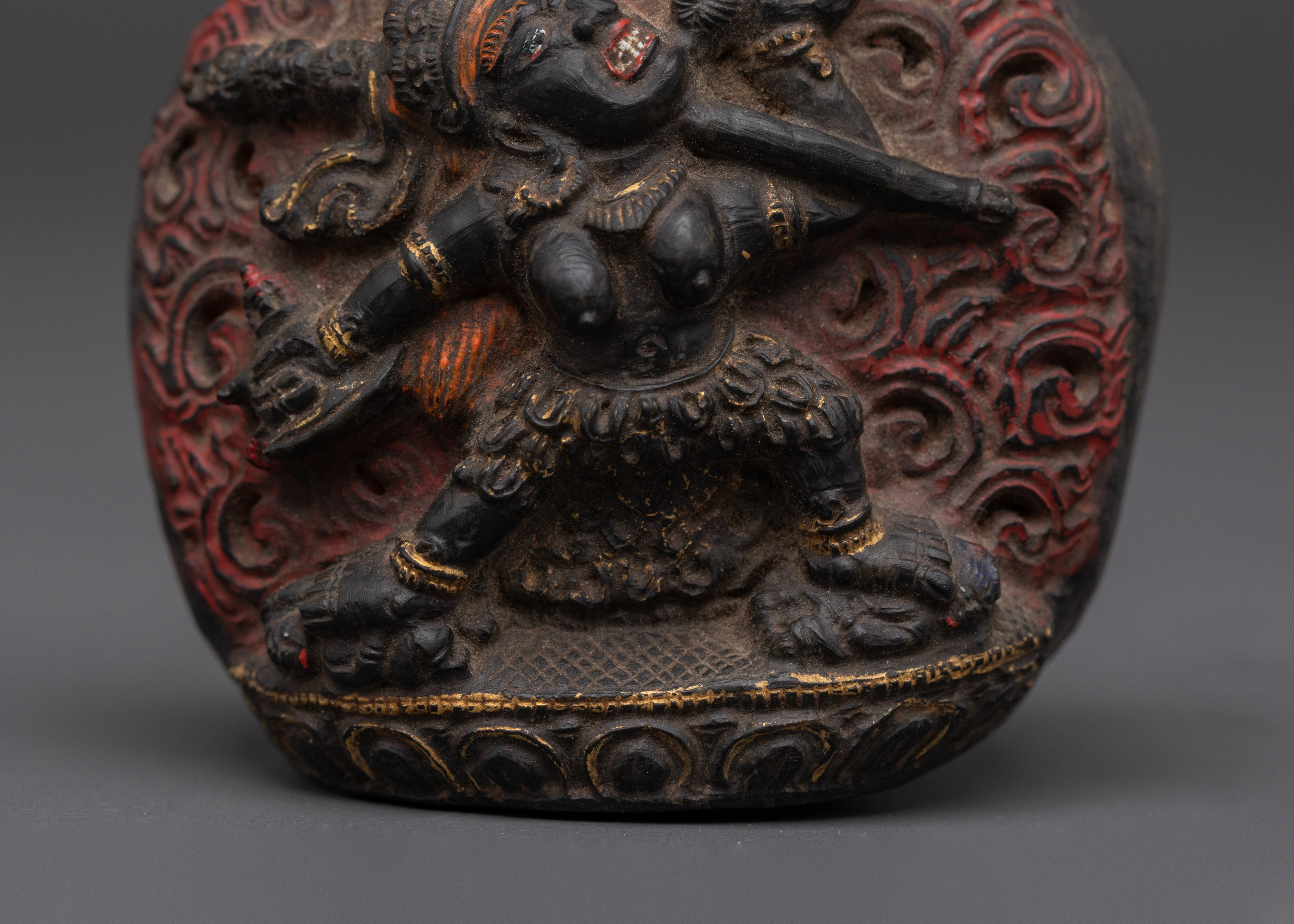 Vajrayogini Fossil Carving Statue |  Spiritual Home Decor for Empowerment