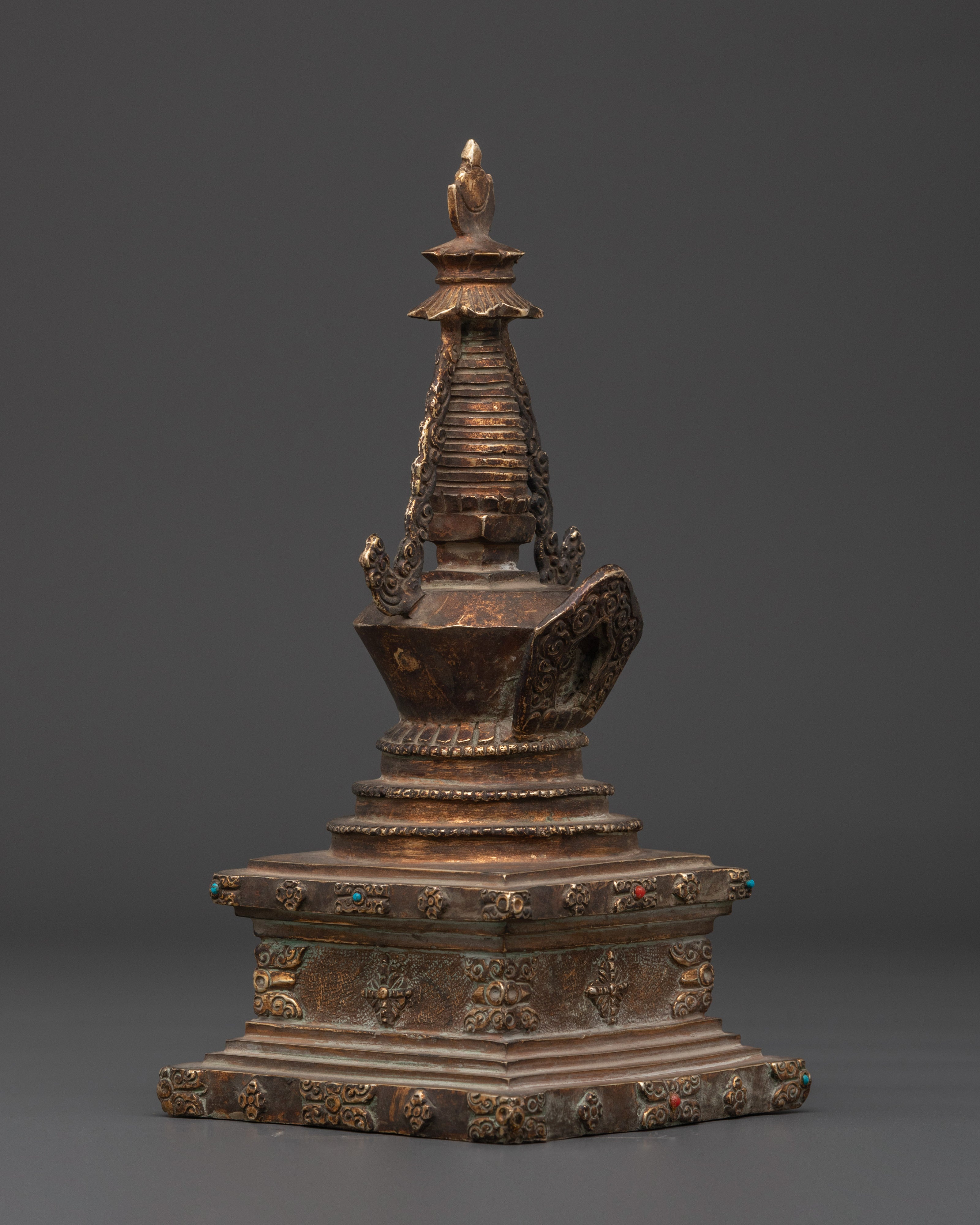 Stupa Symbol of Peace | Sacred Gold Plated Stupa
