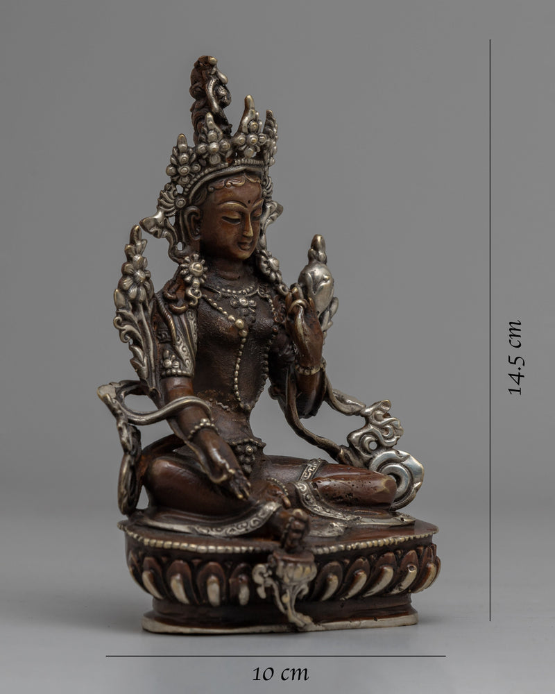 Green Tara Goddess Statue | Embodiment of Compassion, Protection, and Liberation