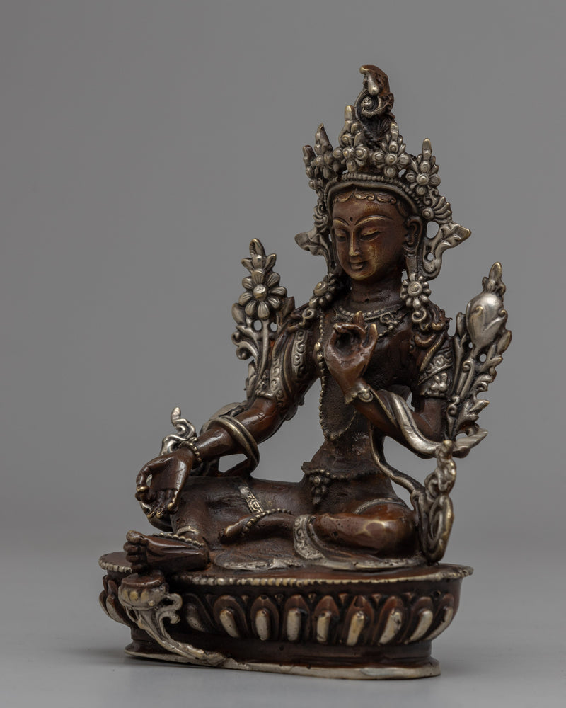 Green Tara Goddess Statue | Embodiment of Compassion, Protection, and Liberation