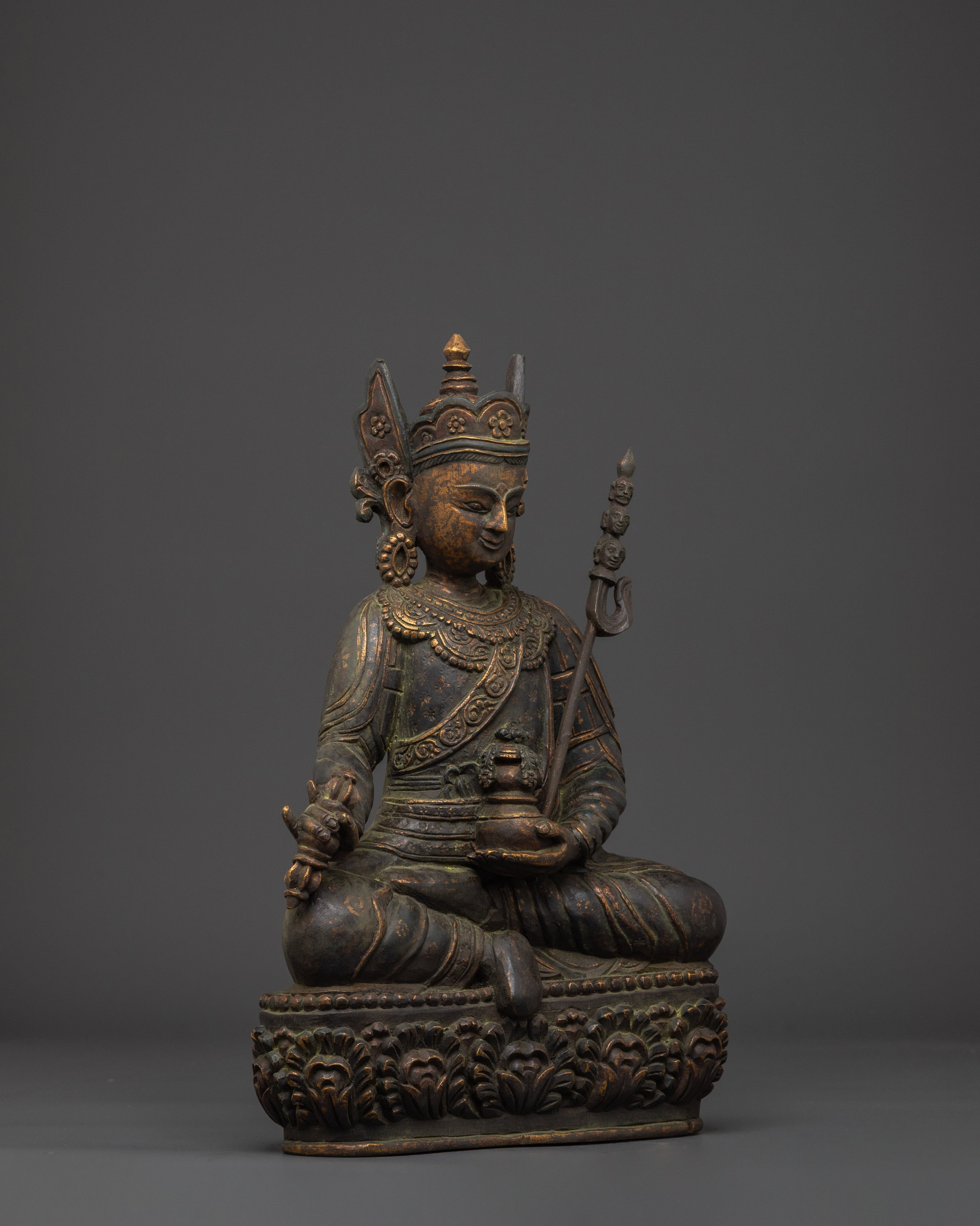 Sacred Buddhist Master Padmasambhava Sculpture | Tibetan Guru Statue