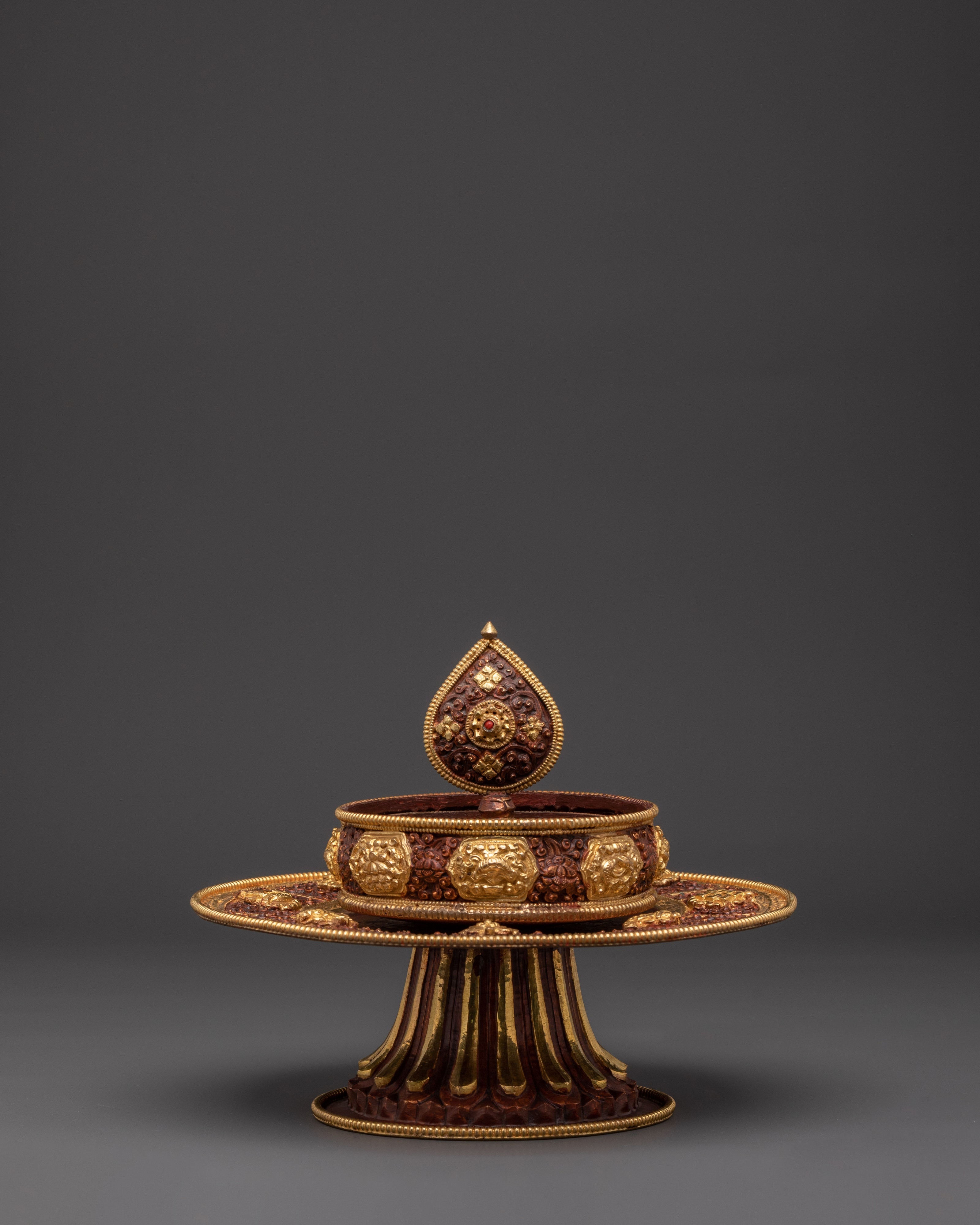 Gold Plated Mandala for Rituals | Sacred Altar Decor for Meditation and Puja