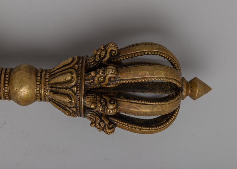 Brass Vajra Tibetan | Channeling Divine Energy and Spiritual Power