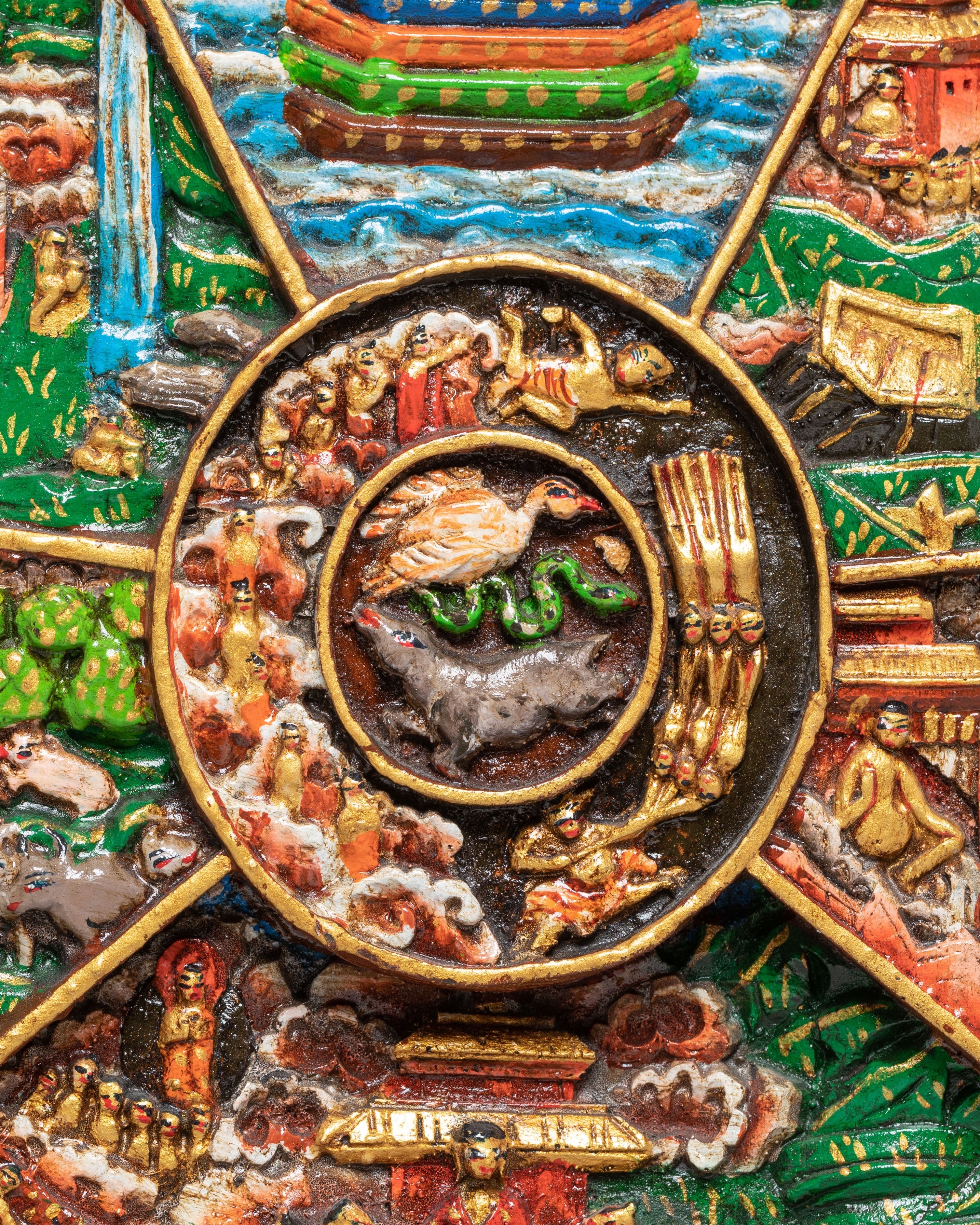 Wheel of Life Mandala Wall Hanging | Symbol of Samsara