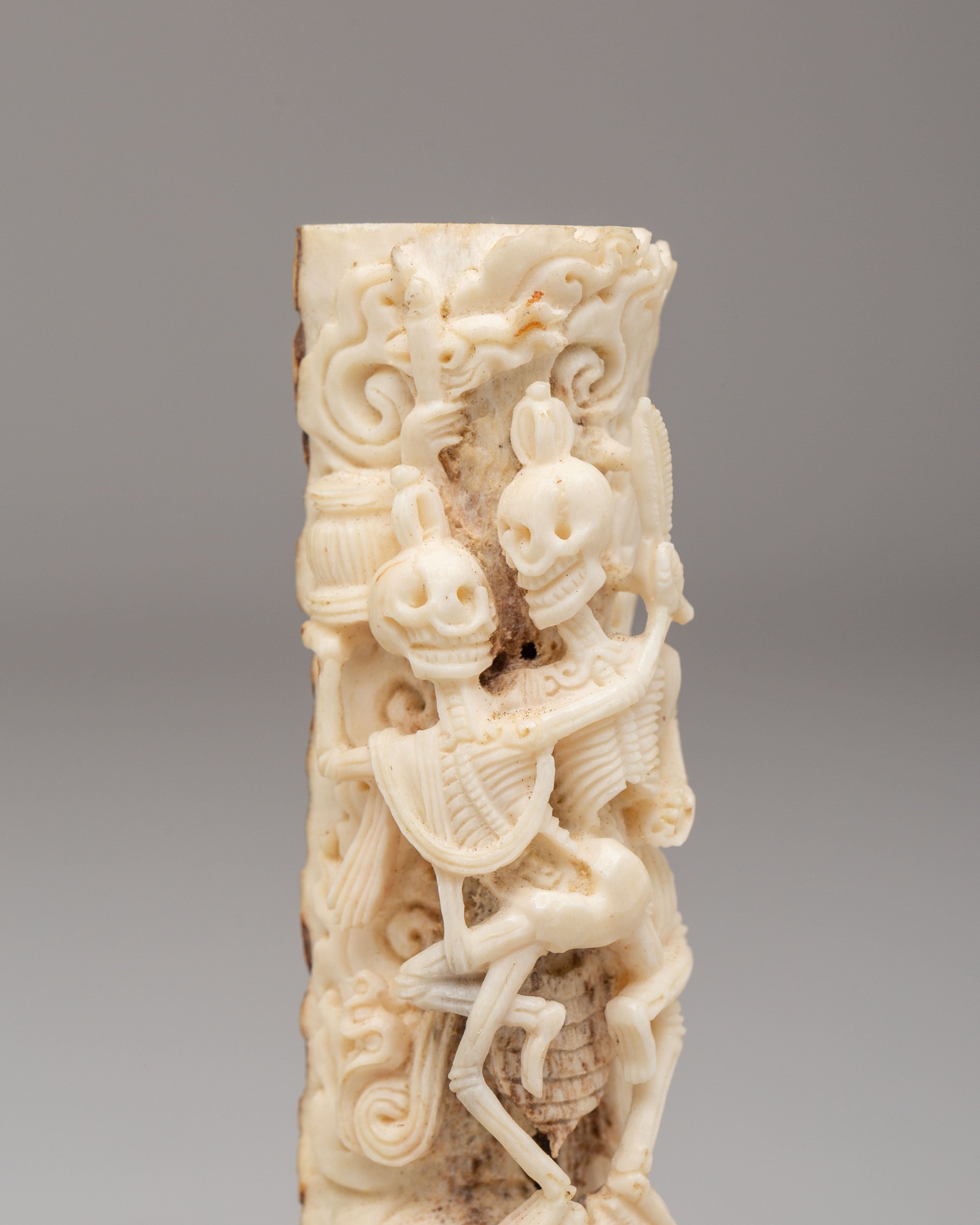 Traditional Citipati Bone Sculpture | Sacred Ritual Object